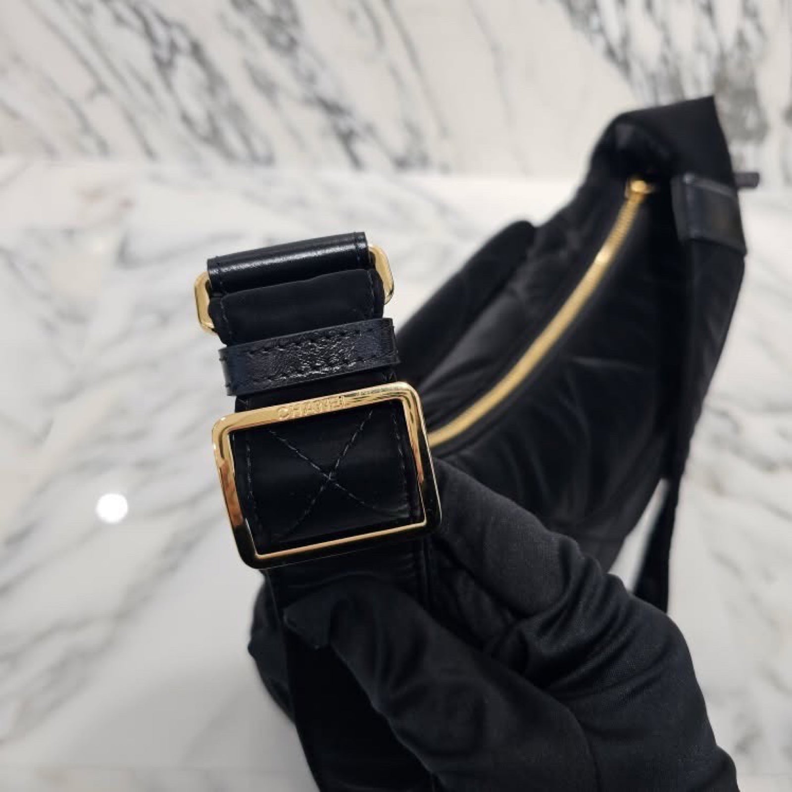 CHANEL 2024AW MATELASSE Lightweight Nylon Bowling Bag AS5054 B17670 94305