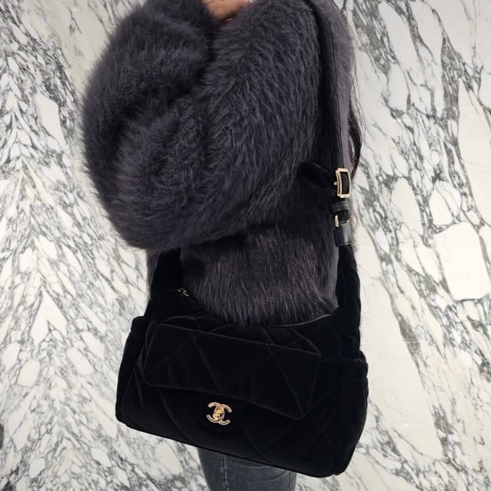 CHANEL 2024AW MATELASSE Lightweight Nylon Bowling Bag AS5054 B17670 94305