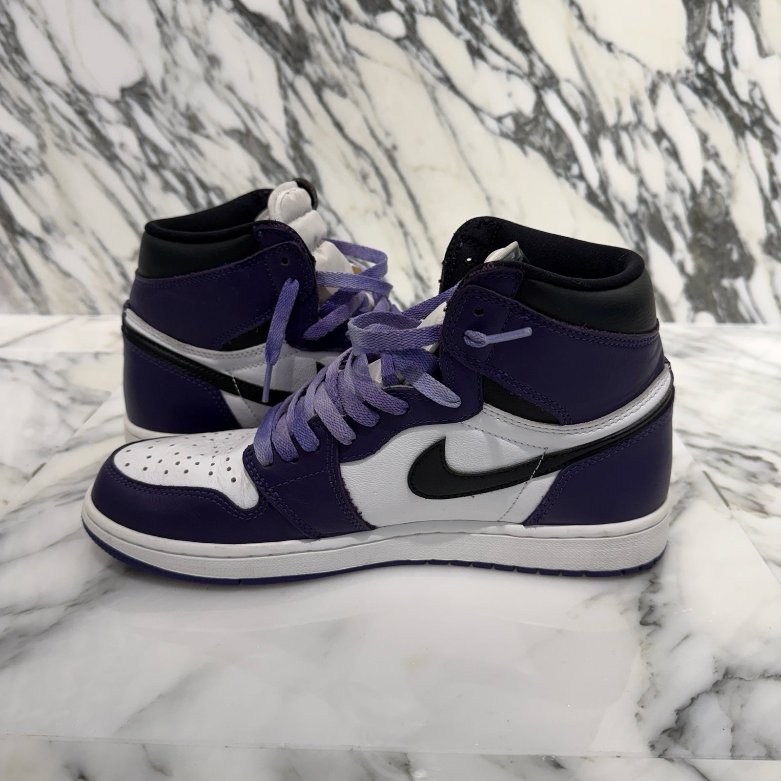 NIKE 2020SS Air Jordan 1 Retro High OG "Court Purple White/Black" 555088-500 Size 9.5（27.5cm）