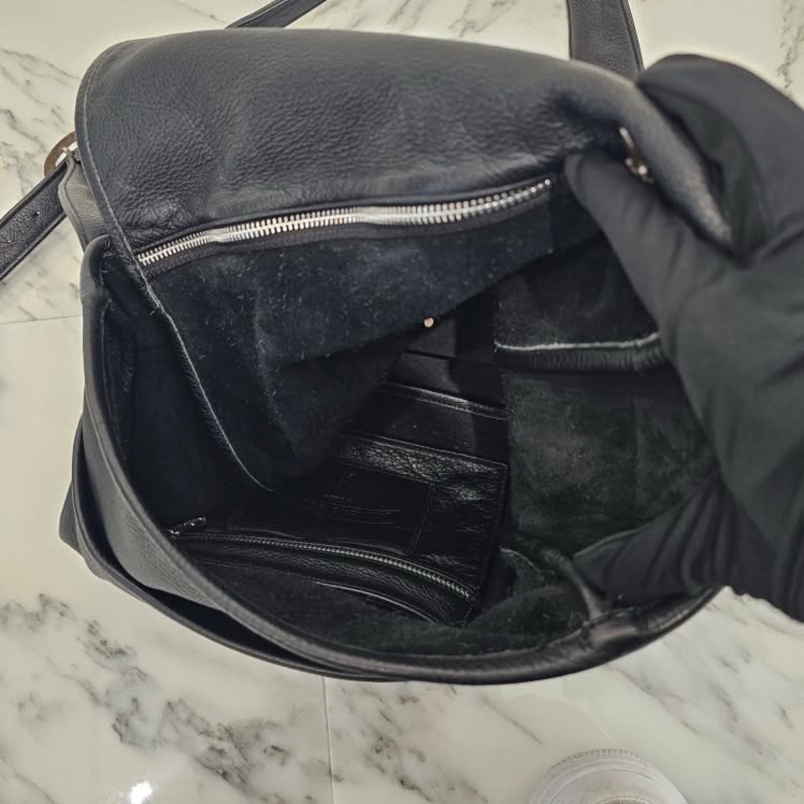 CHROME HEARTS Large Cross Leather Patch Shoulder Bag