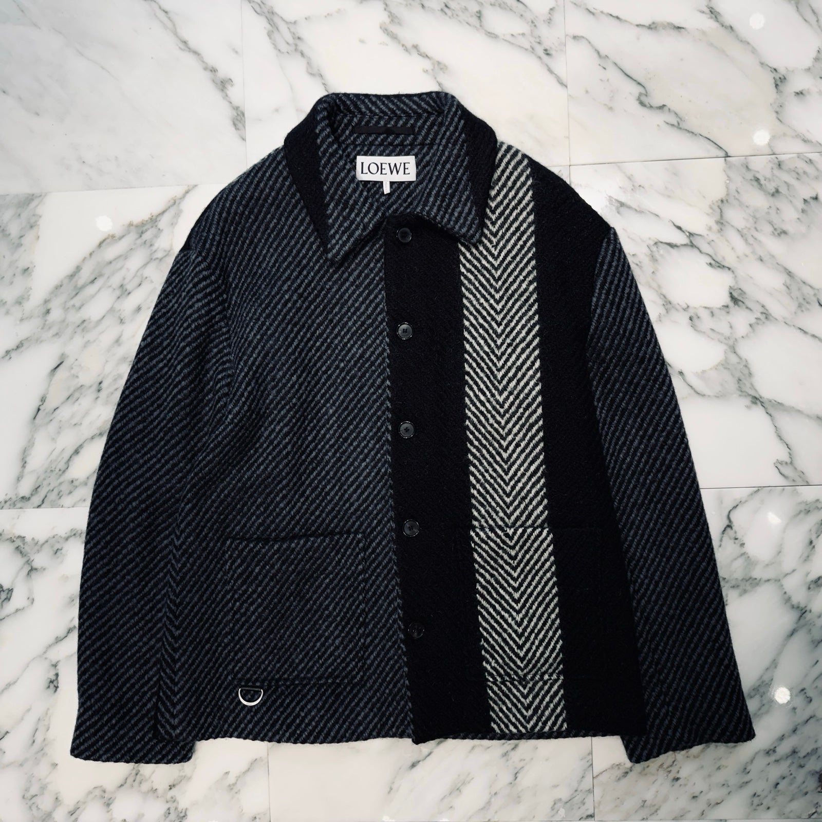 LOEWE 2024AW Wool Blend Workwear Jacket H526Y03WBC Size 48