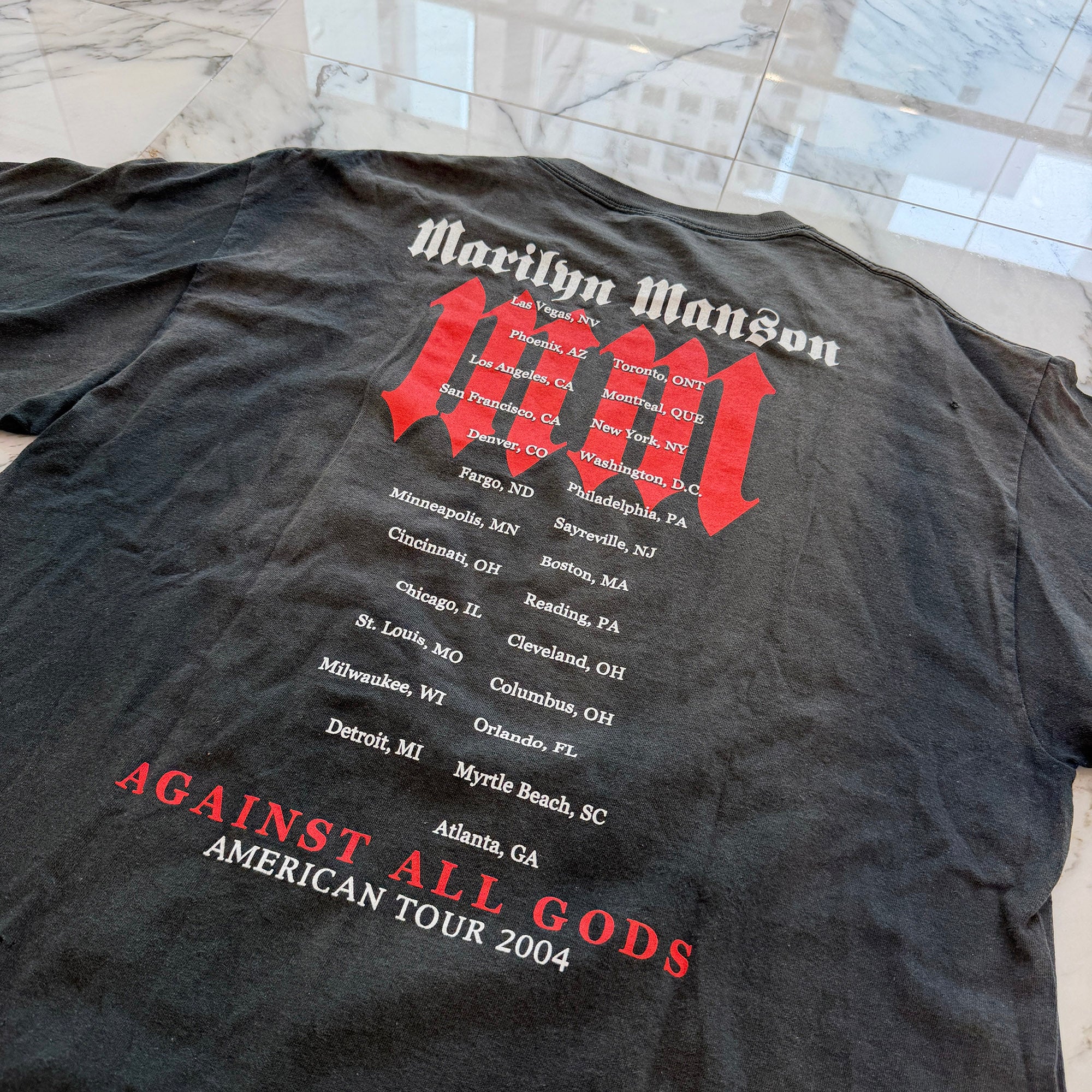 Vintage 00's Marilyn Manson "Against All Gods" American Tour 2004 Delta S/S Tee Size XL ヴィンテージ 00's マリリンマンソン "アゲインスト オール ゴッズ" アメリカン ツアー 2004 デルタ社製 Tシャツ サイズXL