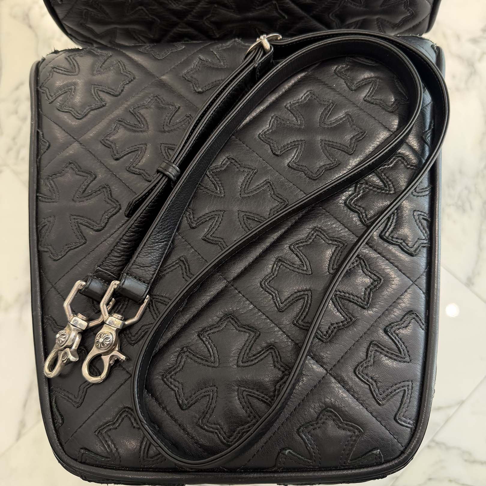 CHROME HEARTS TAKAMINI 3 Cemetery Cross Patch Shoulder Bag クロムハーツ タカミニ 3セメタリークロスパッチ ショルダーバッグ