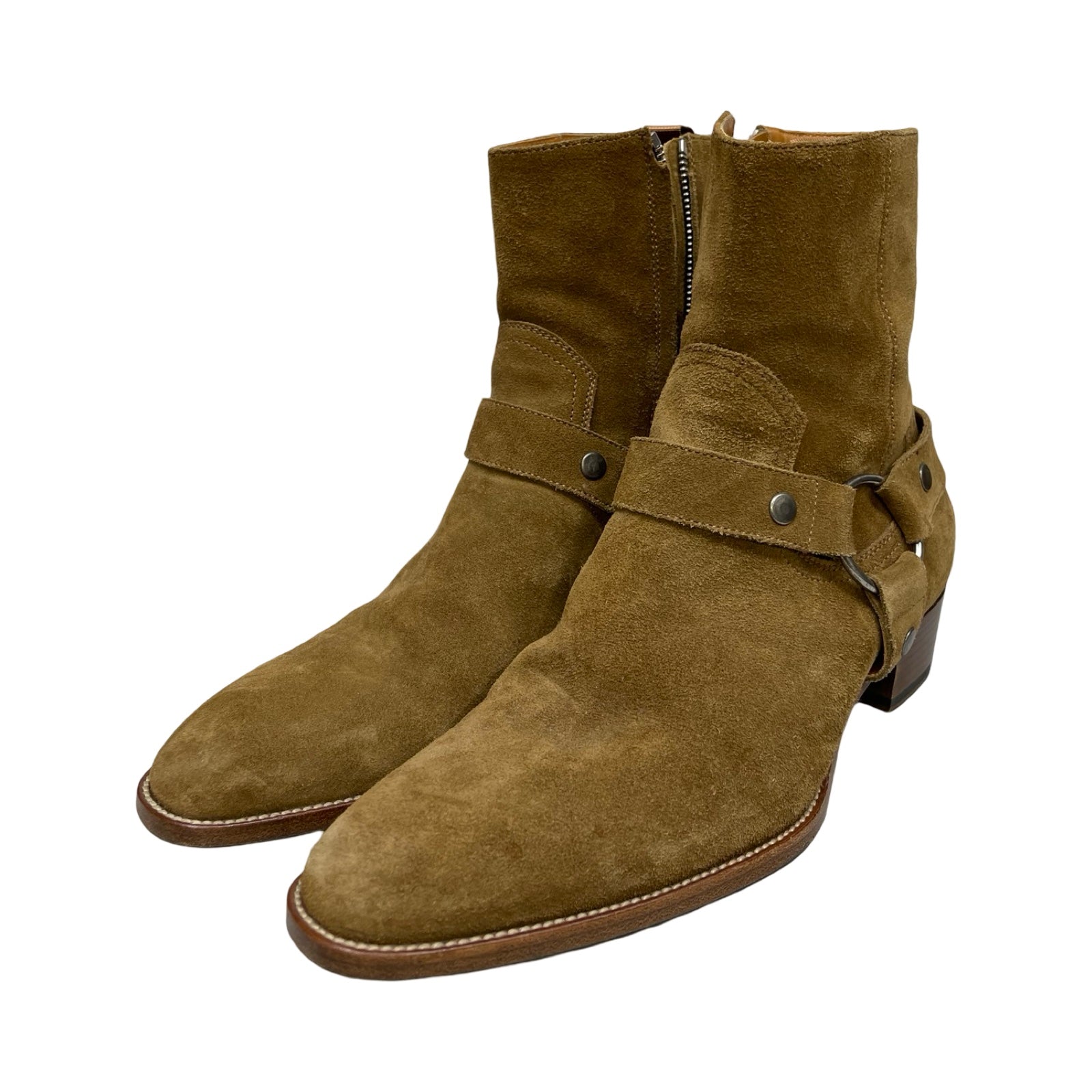 SAINT LAURENT PARIS 2016AW Wyatt Harness Ring Suede Boots WA 420090 Size 41