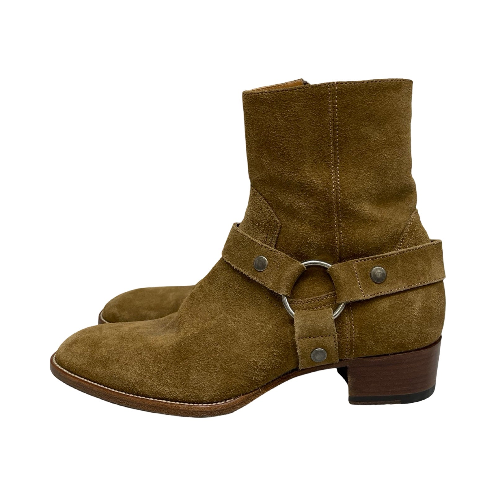 SAINT LAURENT PARIS 2016AW Wyatt Harness Ring Suede Boots WA 420090 Size 41