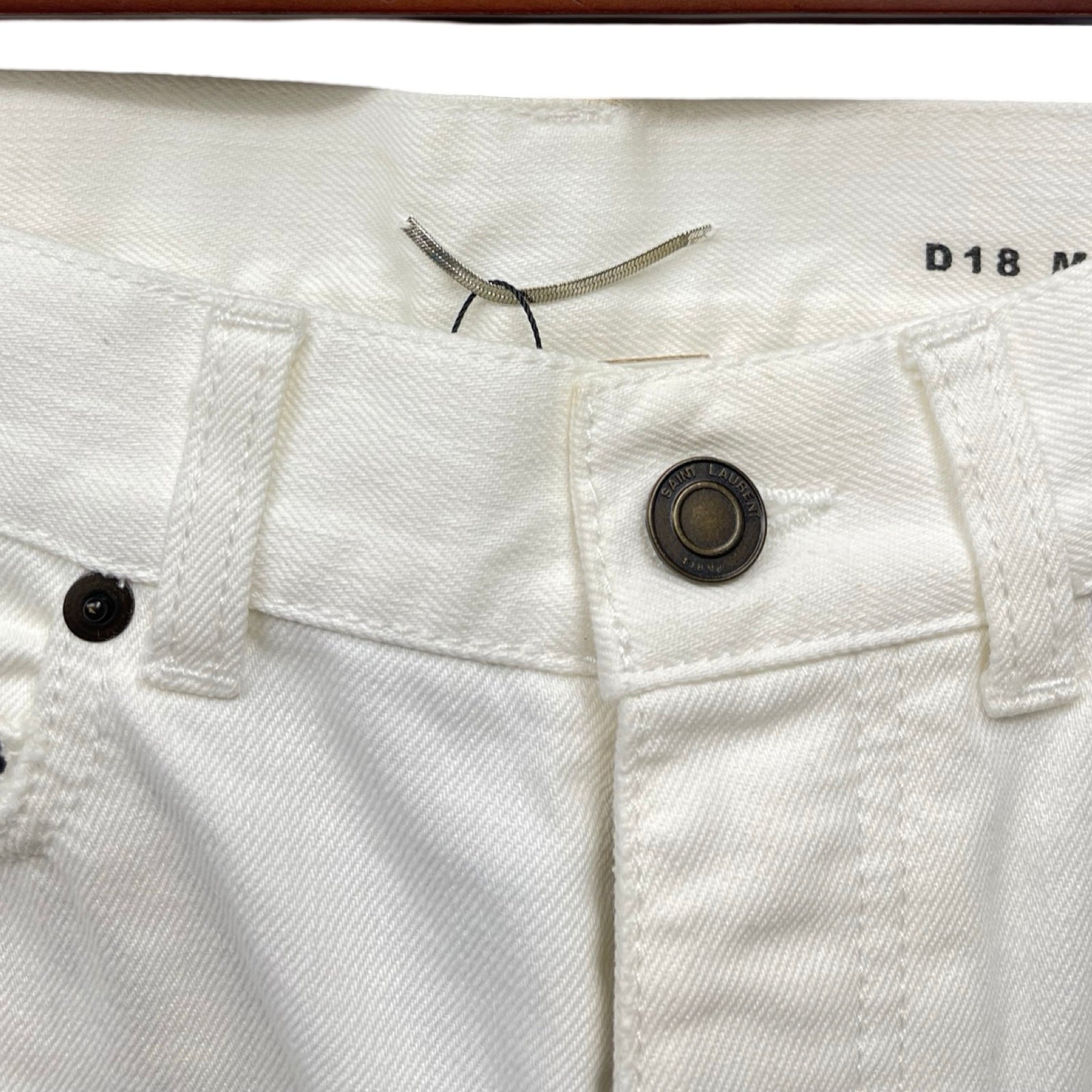 SAINT LAURENT PARIS Damage Skinny Jeans D18 M/SL-LW 551344 YR888 Size 25