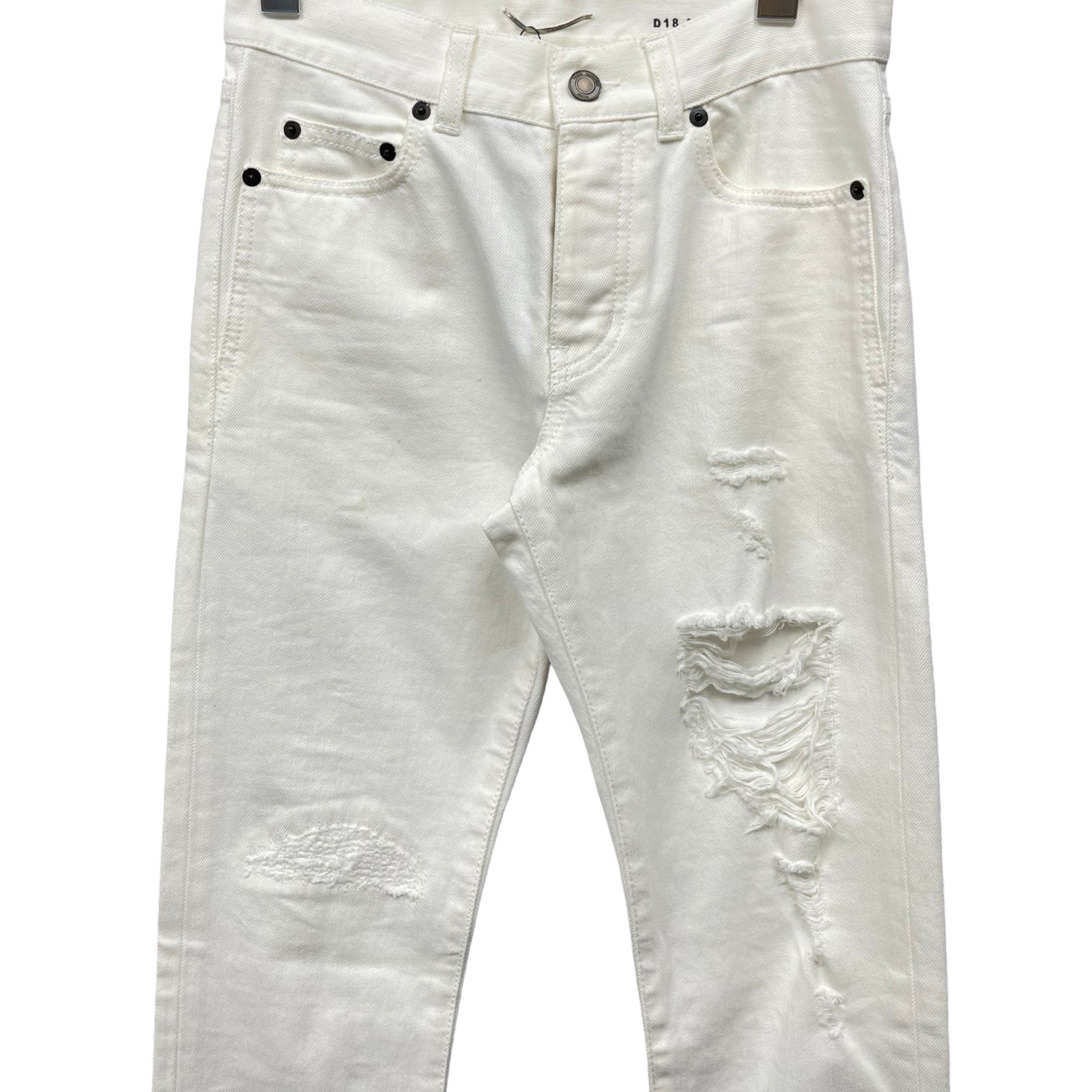 SAINT LAURENT PARIS Damage Skinny Jeans D18 M/SL-LW 551344 YR888 Size 25