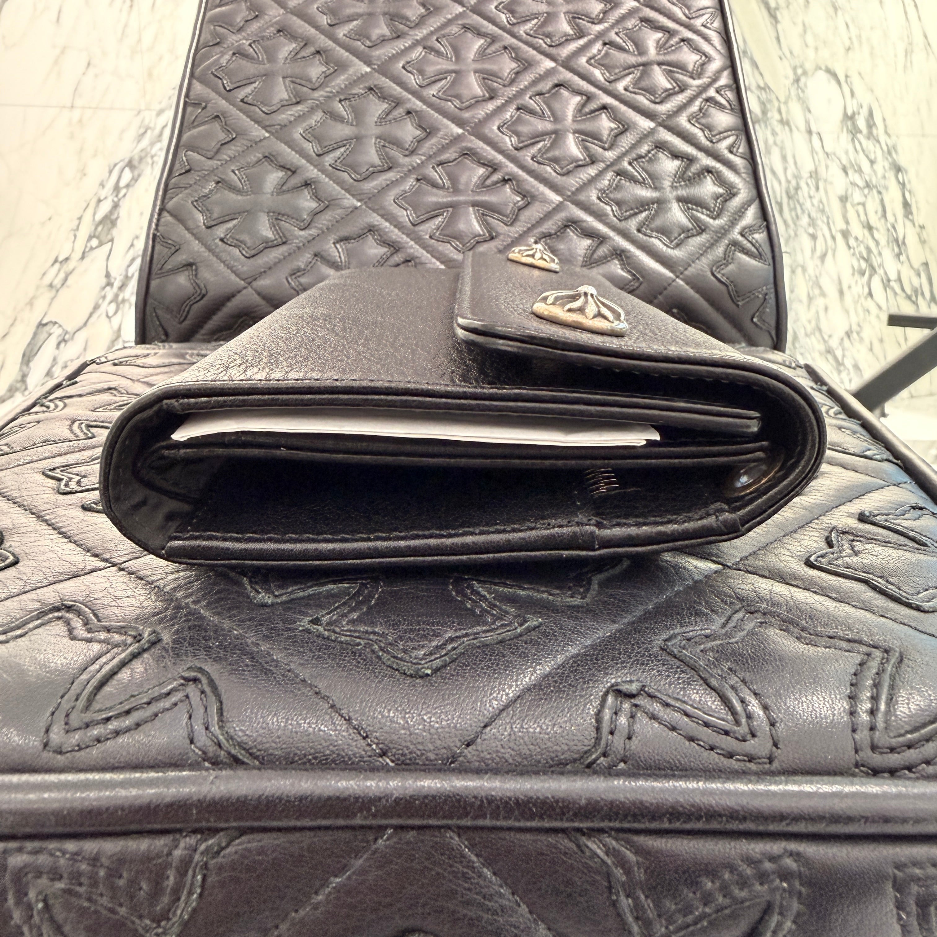 CHROME HEARTS Wave Cross Ball Wallet クロムハーツ ウェーブクロスボール ウォレット