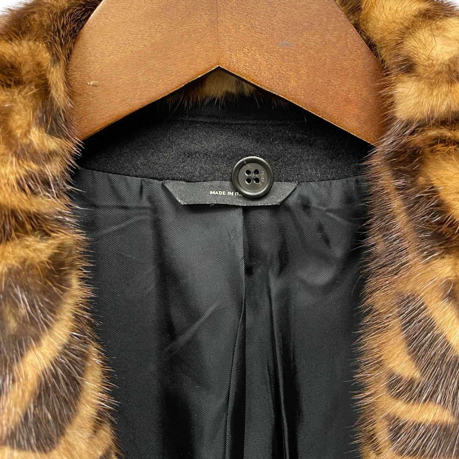 FENDI 2019AW Zucca Cashmere Chester Coat FF0107 A801 Size 52