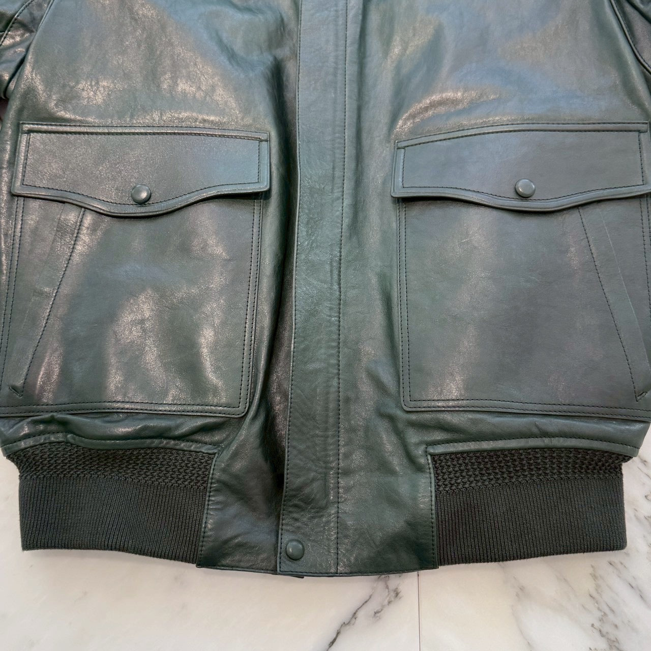 Berluti Grained Leather Flight Jacket Blouson R23LBL118 Size R52 ベルルッティ グレインレザー フライトジャケット ブルゾン サイズR52