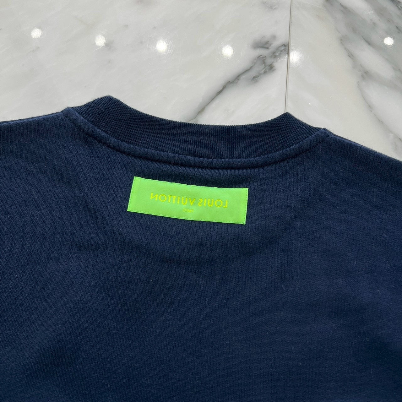 LOUIS VUITTON 2023SS Tufted Logo Crew Neck Sweatshirt HOY42W Size L ルイヴィトン タフタージュ ロゴクルーネック スウェット サイズL