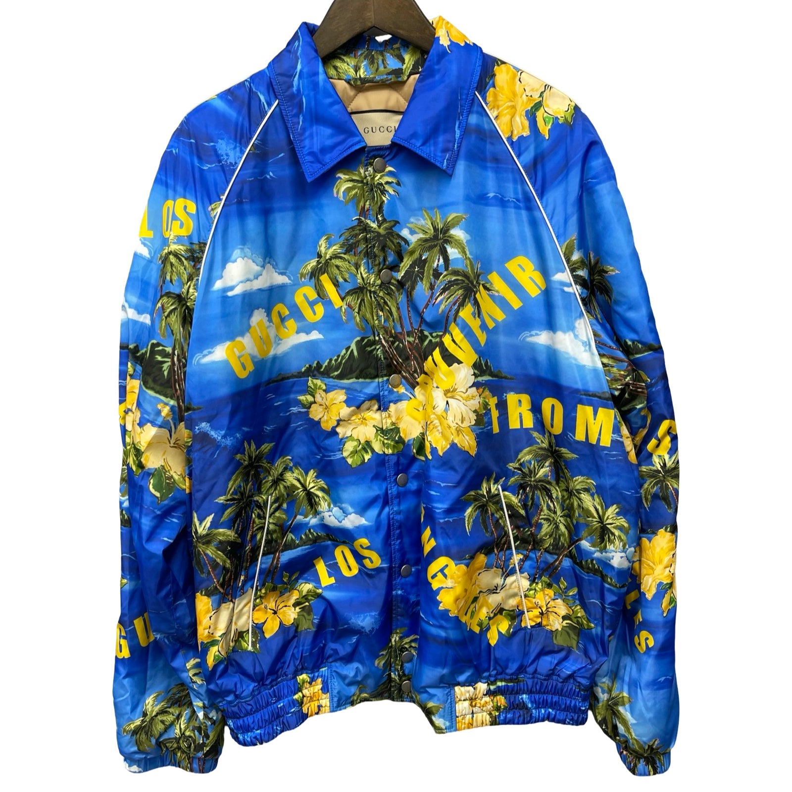 GUCCI 2022AW Gucci Souvenir From Los Angeles Print Nylon Jacket 694137 ZAJI0 Size 50