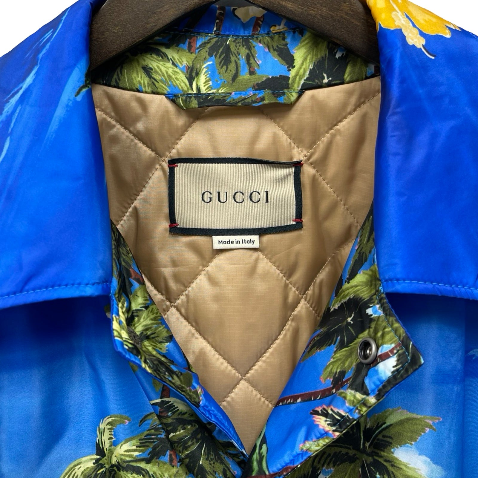 GUCCI 2022AW Gucci Souvenir From Los Angeles Print Nylon Jacket 694137 ZAJI0 Size 50