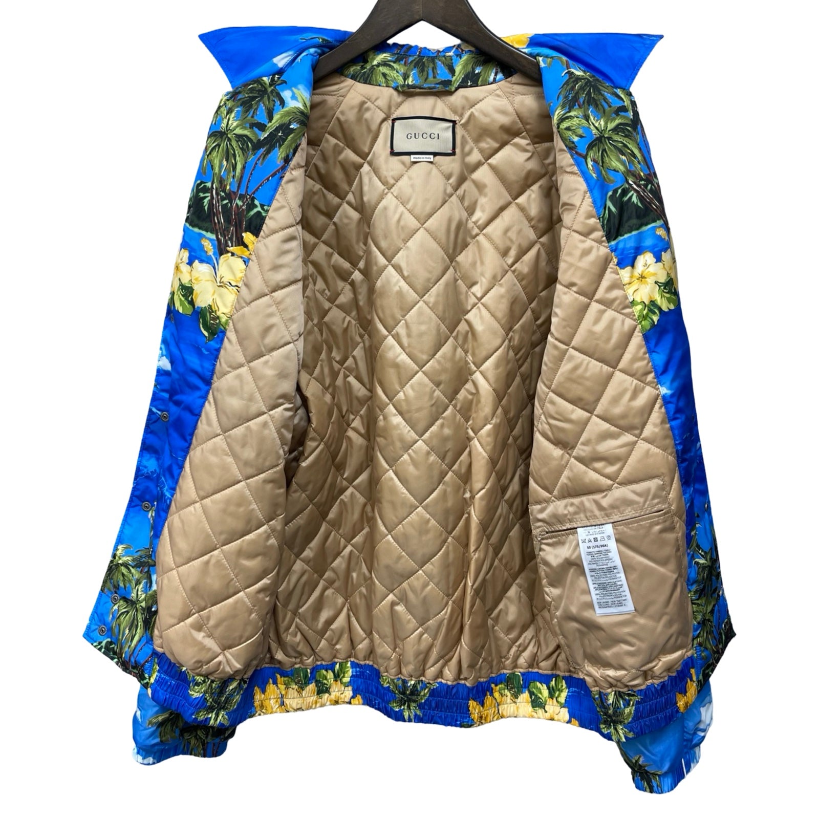 GUCCI 2022AW Gucci Souvenir From Los Angeles Print Nylon Jacket 694137 ZAJI0 Size 50