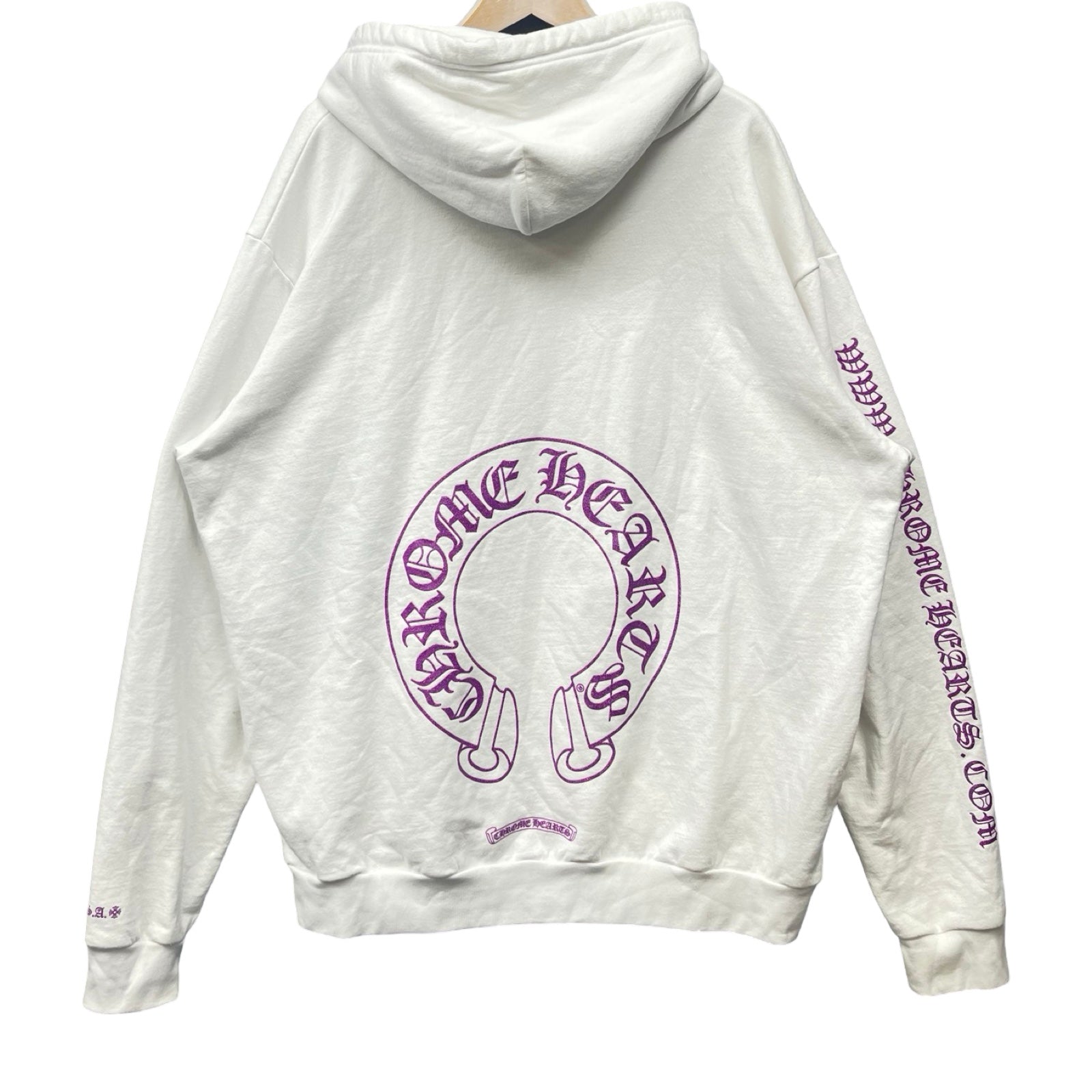 CHROME HEARTS 2024SS Online Limited Purple Glitter Hoodie Size L
