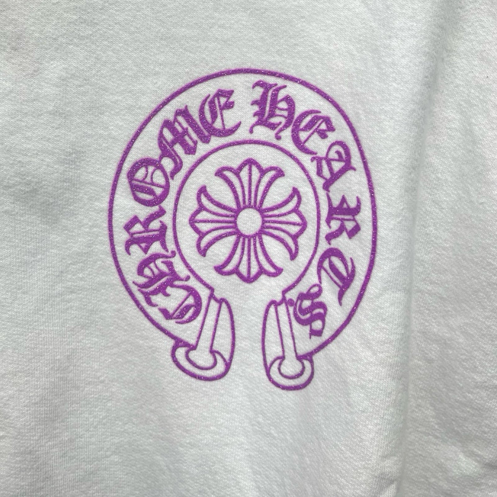 CHROME HEARTS 2024SS Online Limited Purple Glitter Hoodie Size L