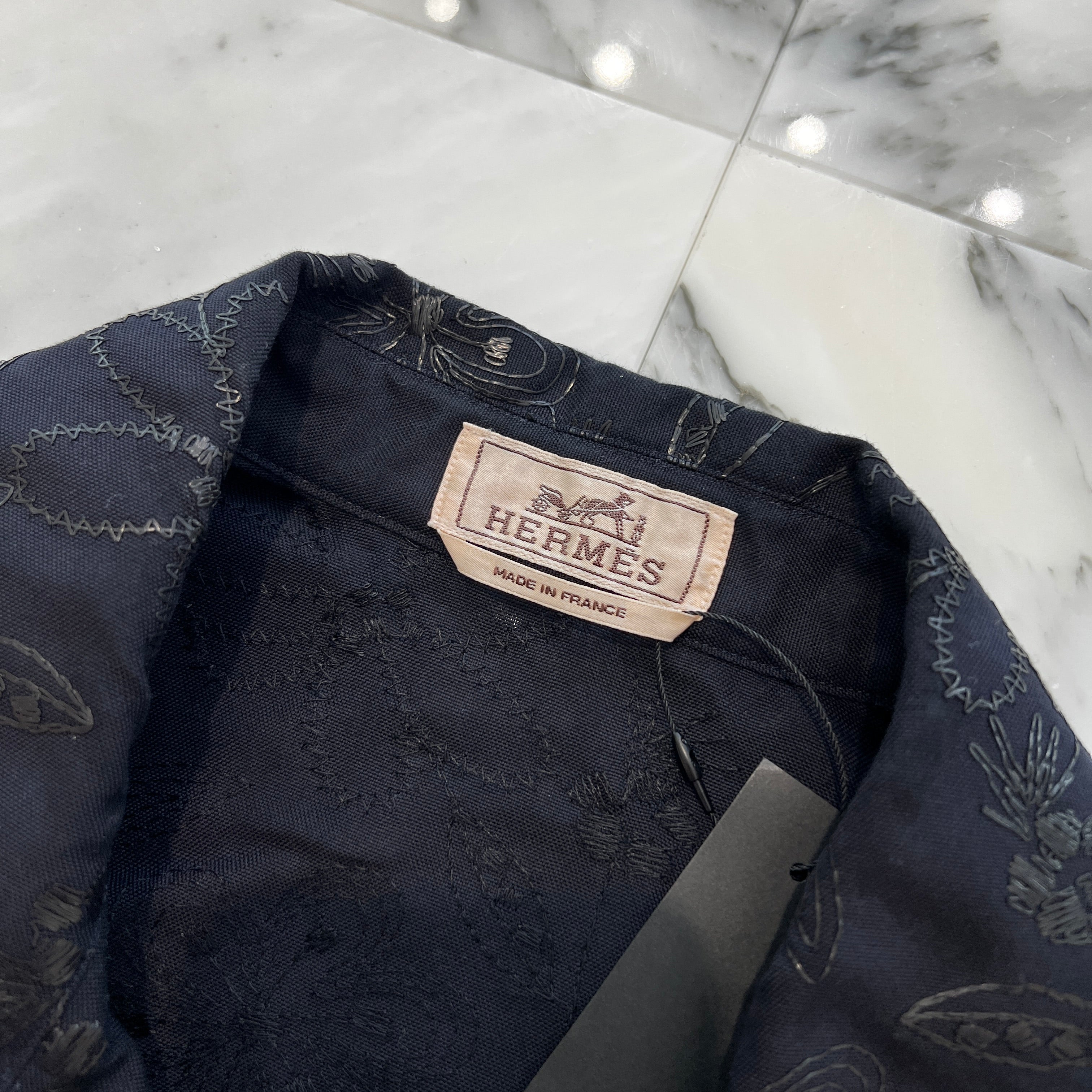 HERMES 2024SS Flower Print Corduroy Shirt Jacket Size 50 エルメス フラワープリント コーデュロイ シャツ ジャケット サイズ50