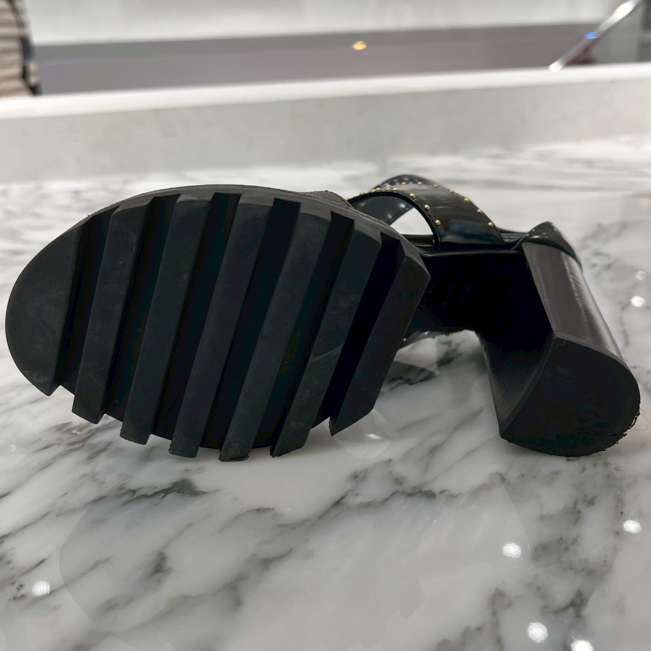 LOUIS VUITTON Star Trail Line Studded Heel Sandals NA0290 Size 38 1/2 ルイヴィトン スタートレイルラインスタッズヒールサンダル サイズ38 1/2