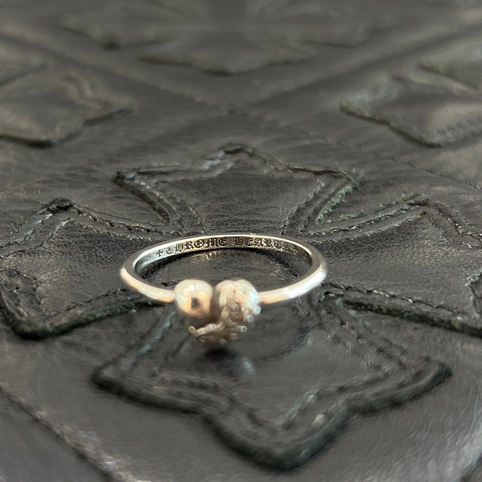 CHROME HEARTS Bubble Gum Viny Heart Ring Size 18号 クロム