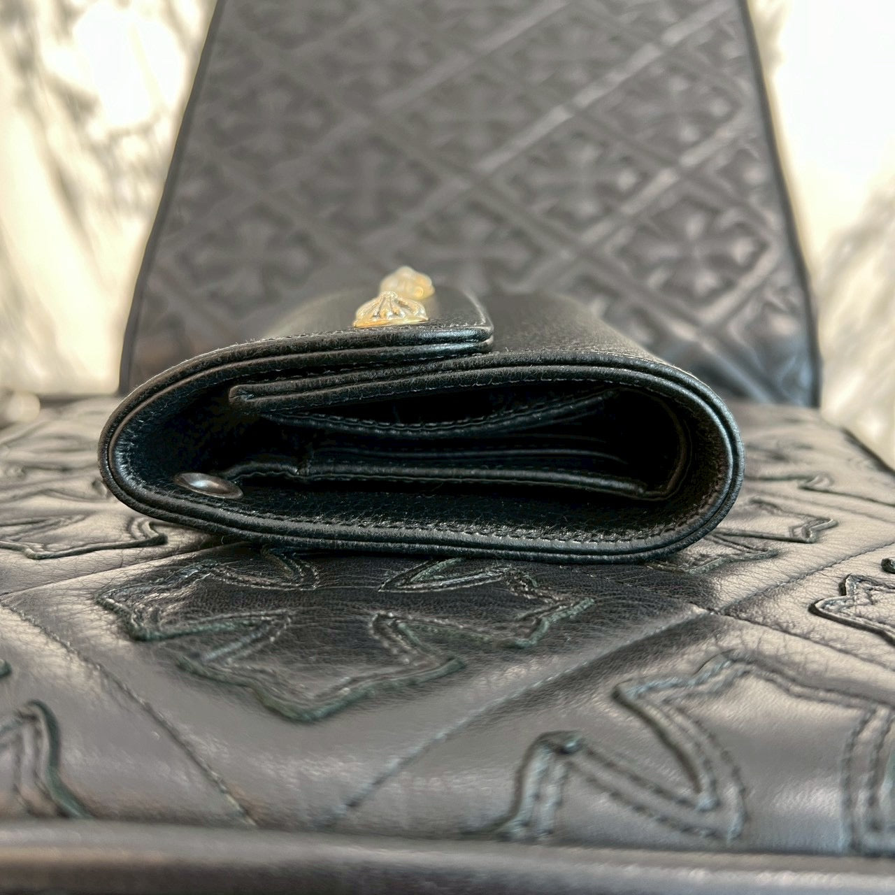 CHROME HEARTS Wave Mini Cross Ball Wallet クロムハーツ ウェーブ ミニ クロスボール ウォレット