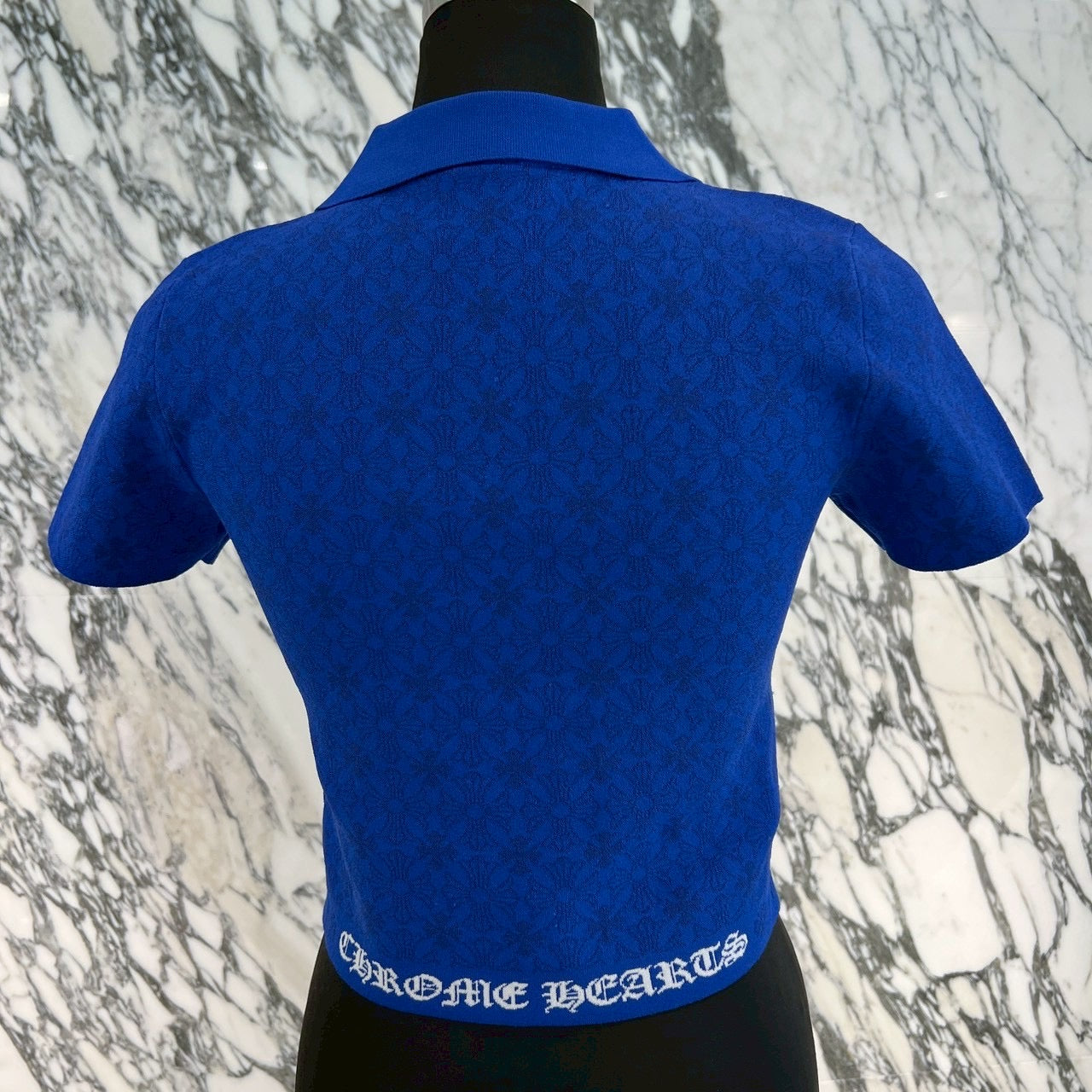 CHROME HEARTS Y NOT V-Neck Rayon Polo Shirt Size XS クロムハーツ ワイノット Vネック レーヨン ポロシャツ サイズXS