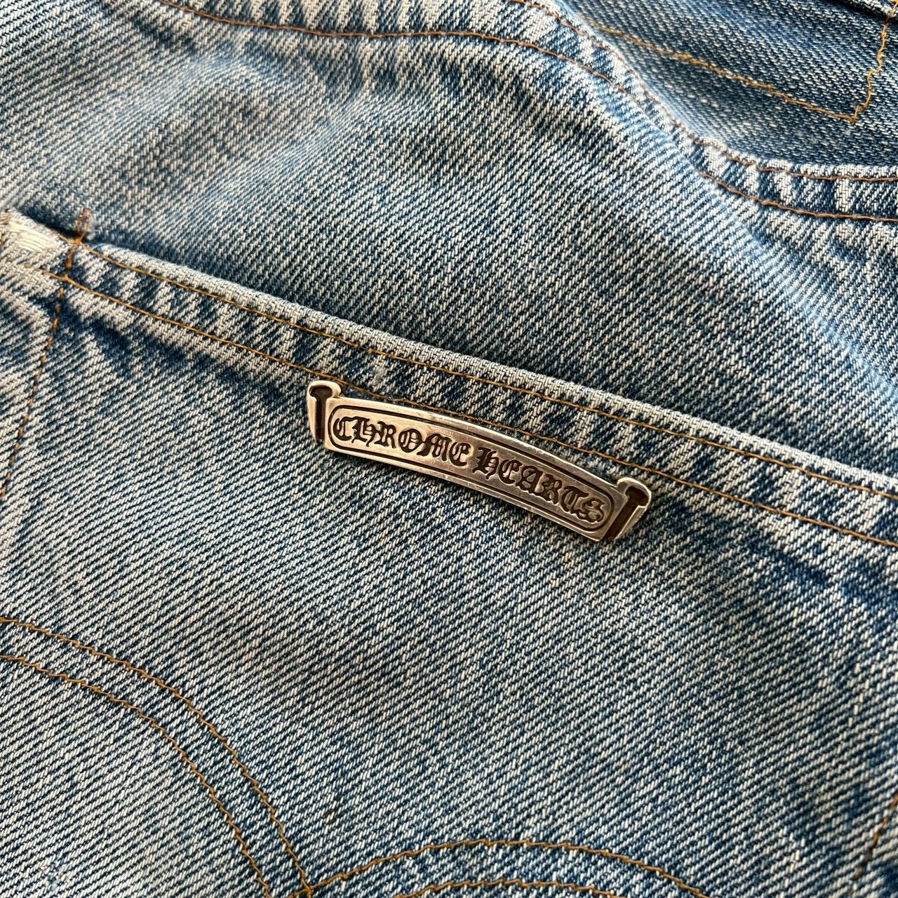 CHROME HEARTS × Levi's Body VNTG Cross Leather Patch Jeans Size 36 クロムハーツ × リーバイスボディ ヴィンテージ クロスレザーパッチ ジーンズ デニムパンツ サイズ36