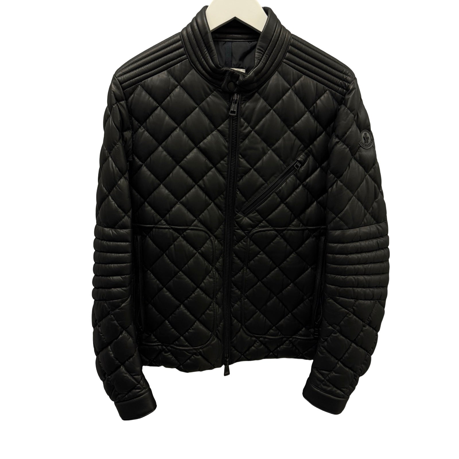 MONCLER 2020AW Nappa Leather Riders Down Jacket A20914138905 Size 2