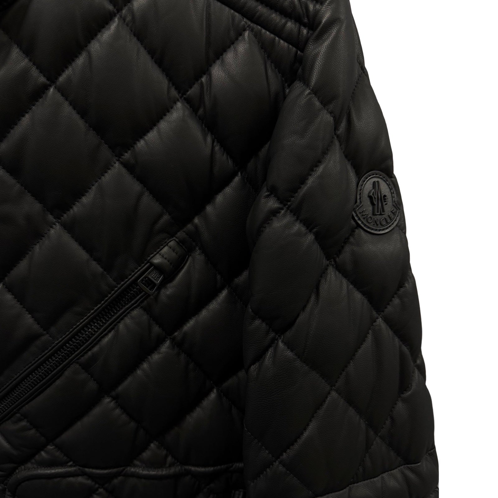 MONCLER 2020AW Nappa Leather Riders Down Jacket A20914138905 Size 2