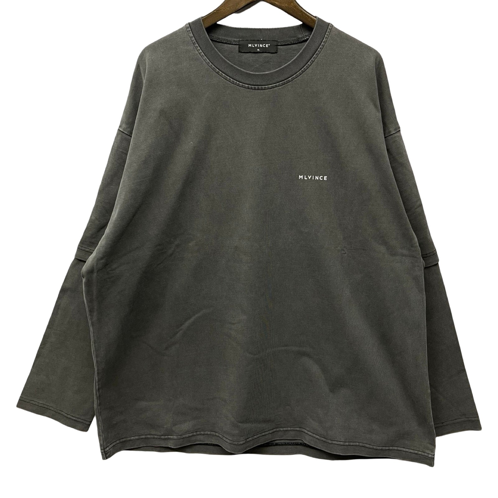 MLVINCE 2023AW Layered Vintage Cut And Sew Long Sleeve Tee MV23AW10-CLL07SU Size XL