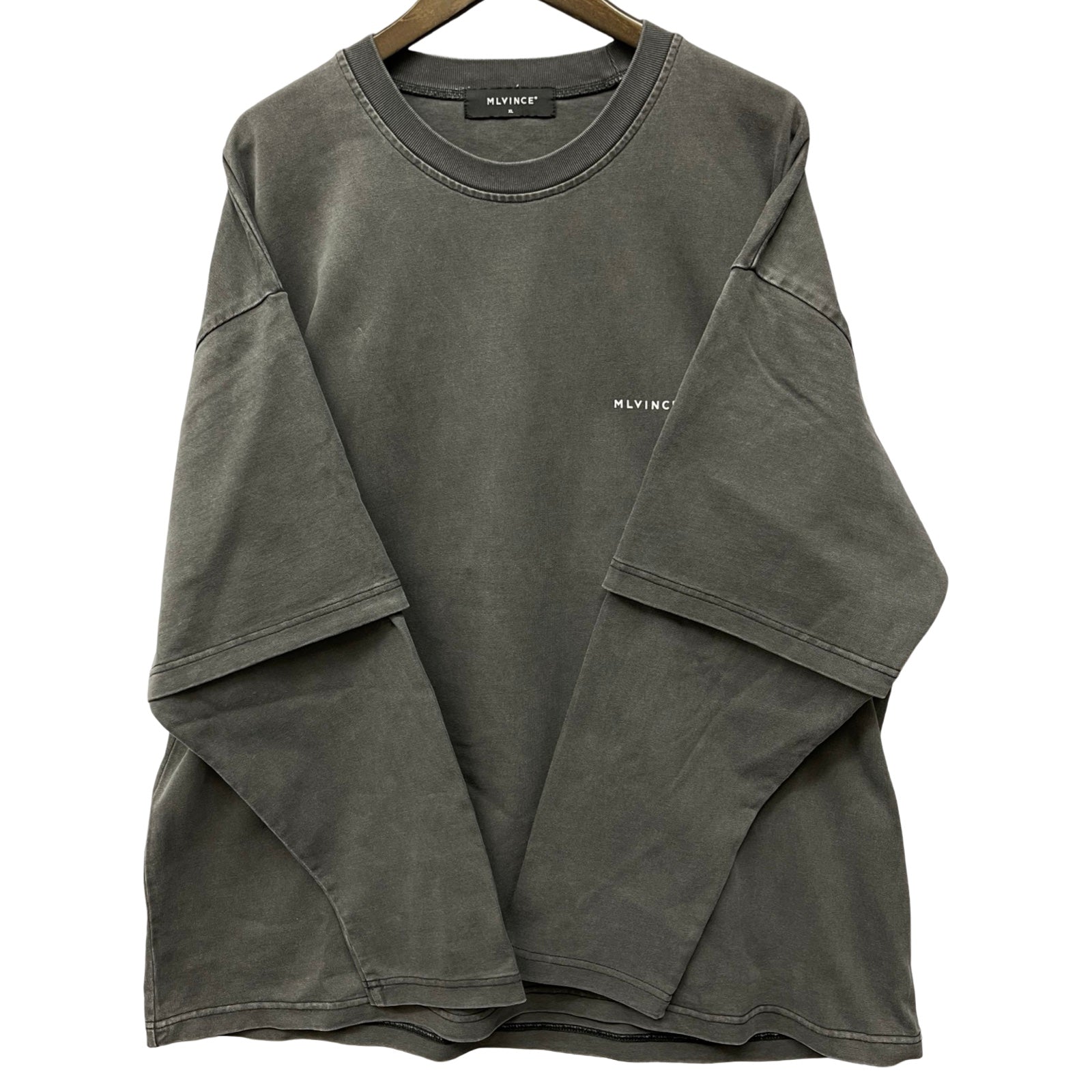 MLVINCE 2023AW Layered Vintage Cut And Sew Long Sleeve Tee MV23AW10-CLL07SU Size XL