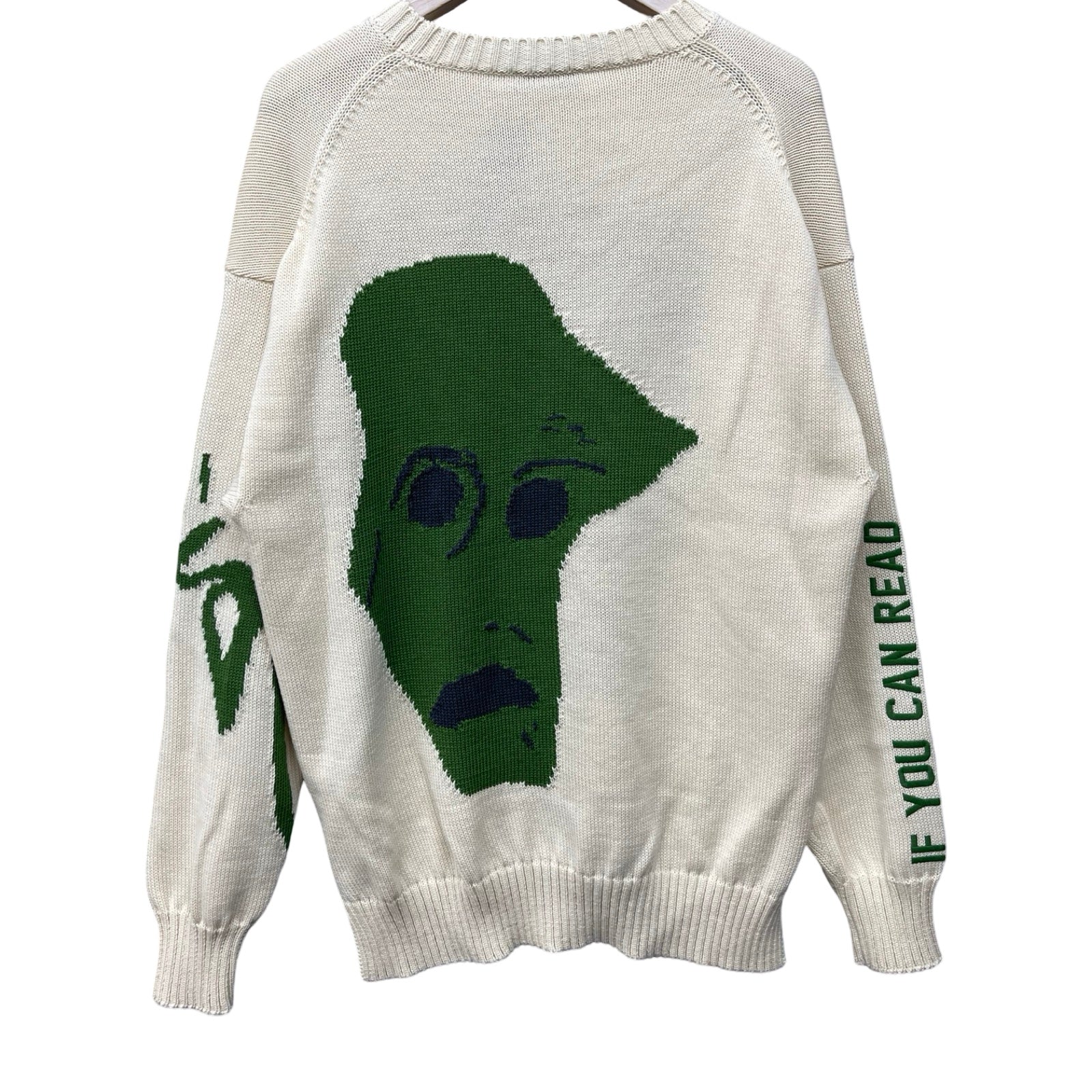 DIOR × Travis Scott 2022AW Cactus Jack Oversize Sweater Eclu 283M661AT314 Size S