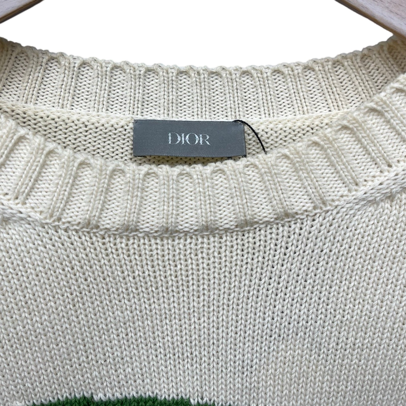 DIOR × Travis Scott 2022AW Cactus Jack Oversize Sweater Eclu 283M661AT314 Size S