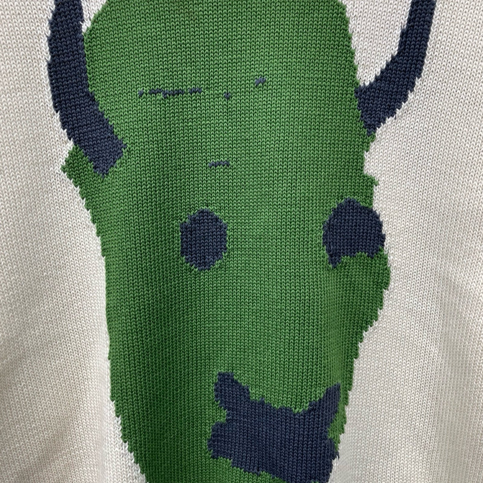 DIOR × Travis Scott 2022AW Cactus Jack Oversize Sweater Eclu 283M661AT314 Size S