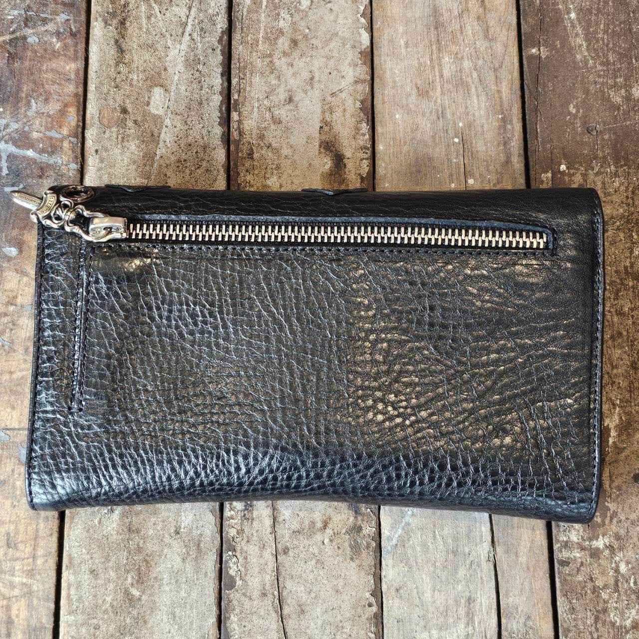 CHROME HEARTS Cemetery Cross Leather Patch Wave Cross Ball Wallet クロムハーツ セメタリークロス レザーパッチ ウェーブクロスボール ウォレット