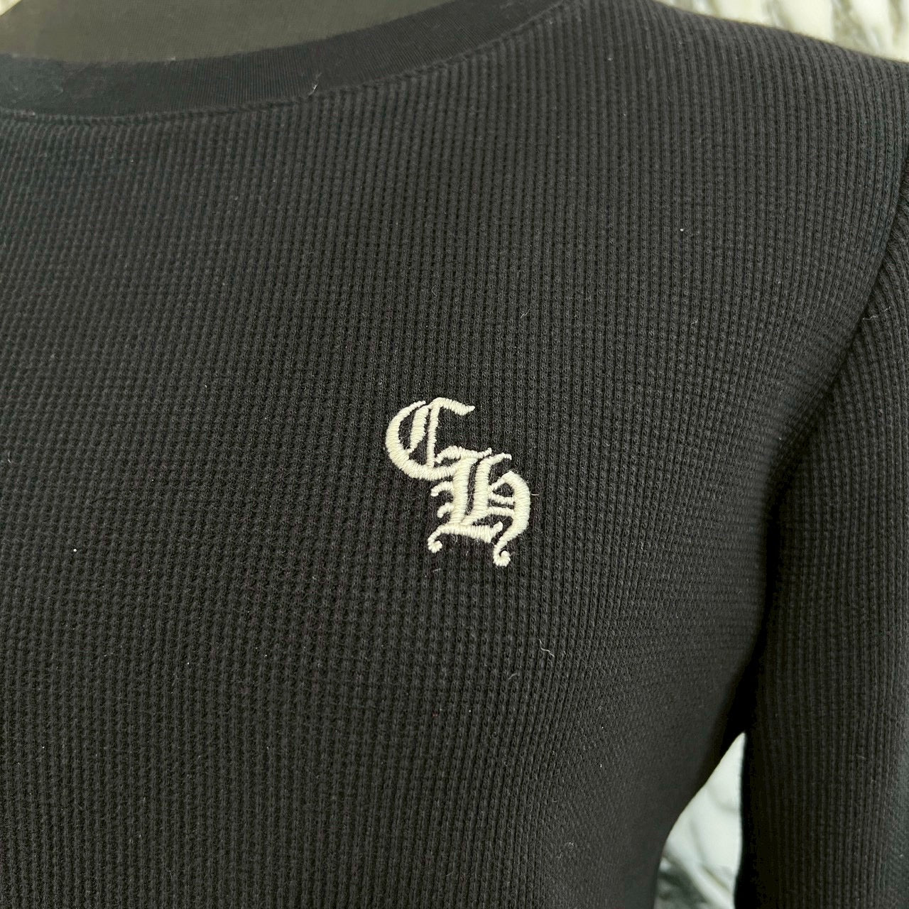 CHROME HEARTS Y NOT CH Embroidery Thermal Long Sleeve Tee Size M クロムハーツ ワイノット CH刺繍 サーマル ロングスリーブTシャツ サイズM