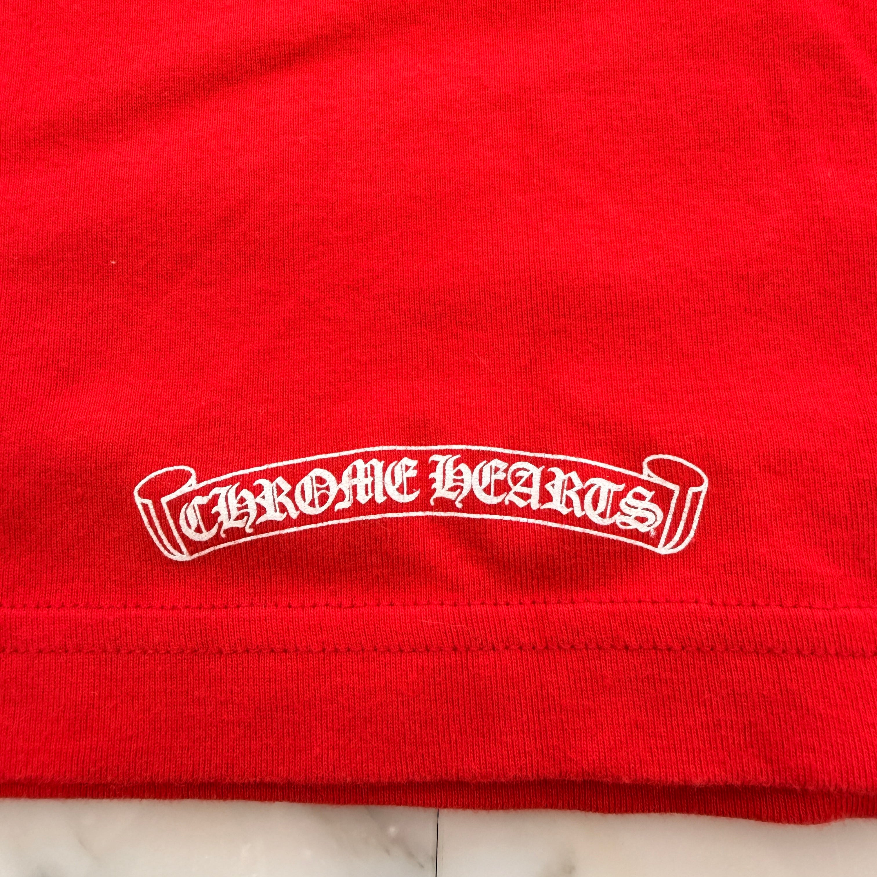 CHROME HEARTS Neck Logo Raglan Long Sleeve Tee Size XL クロムハーツ ネックロゴ ラグランロングスリーブ Tシャツ サイズXL