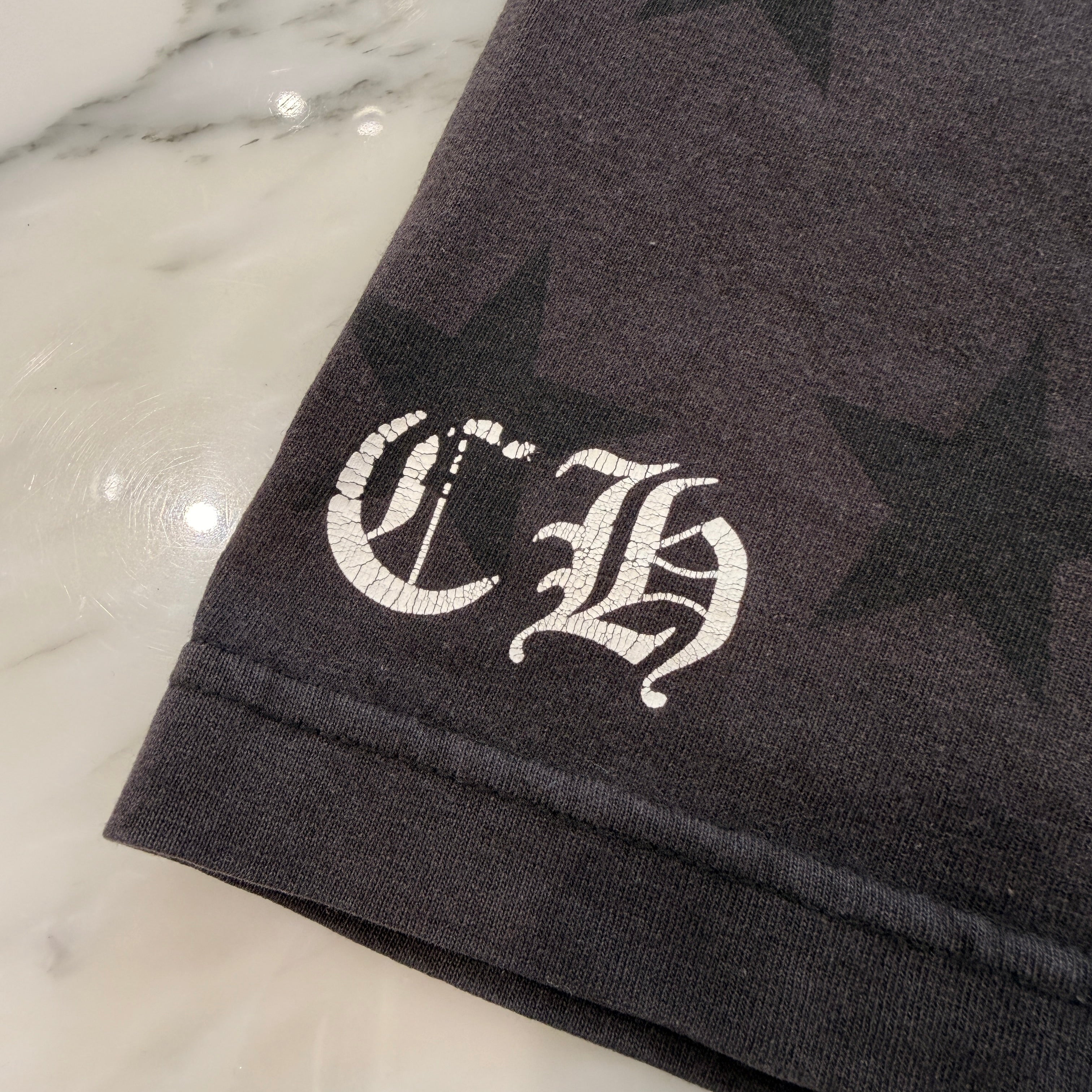 CHROME HEARTS Scroll Label Logo Star Print Tee Size S クロムハーツ スクロールラベルロゴ スタープリント Tシャツ サイズS
