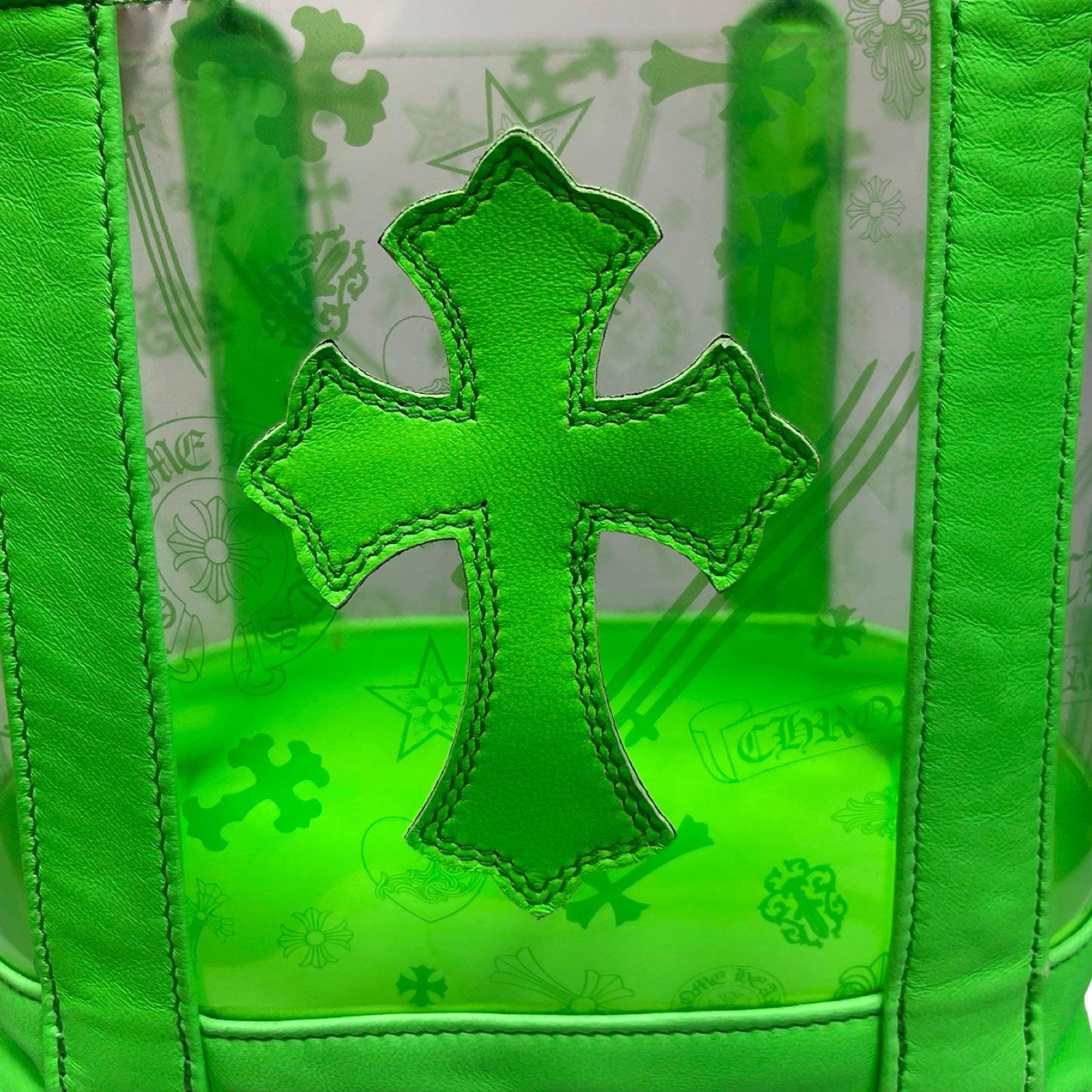 CHROME HEARTS PVC Cross Patch Mini Tote Bag