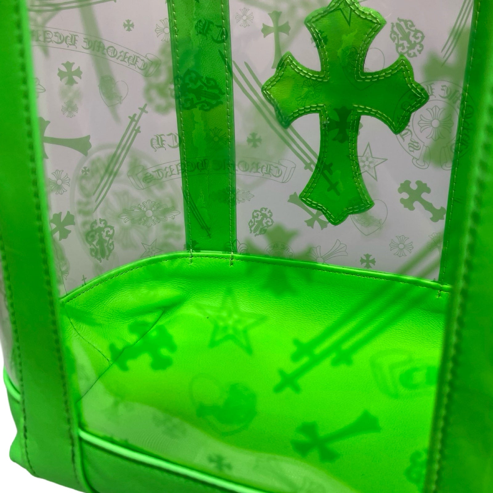 CHROME HEARTS PVC Cross Patch Mini Tote Bag