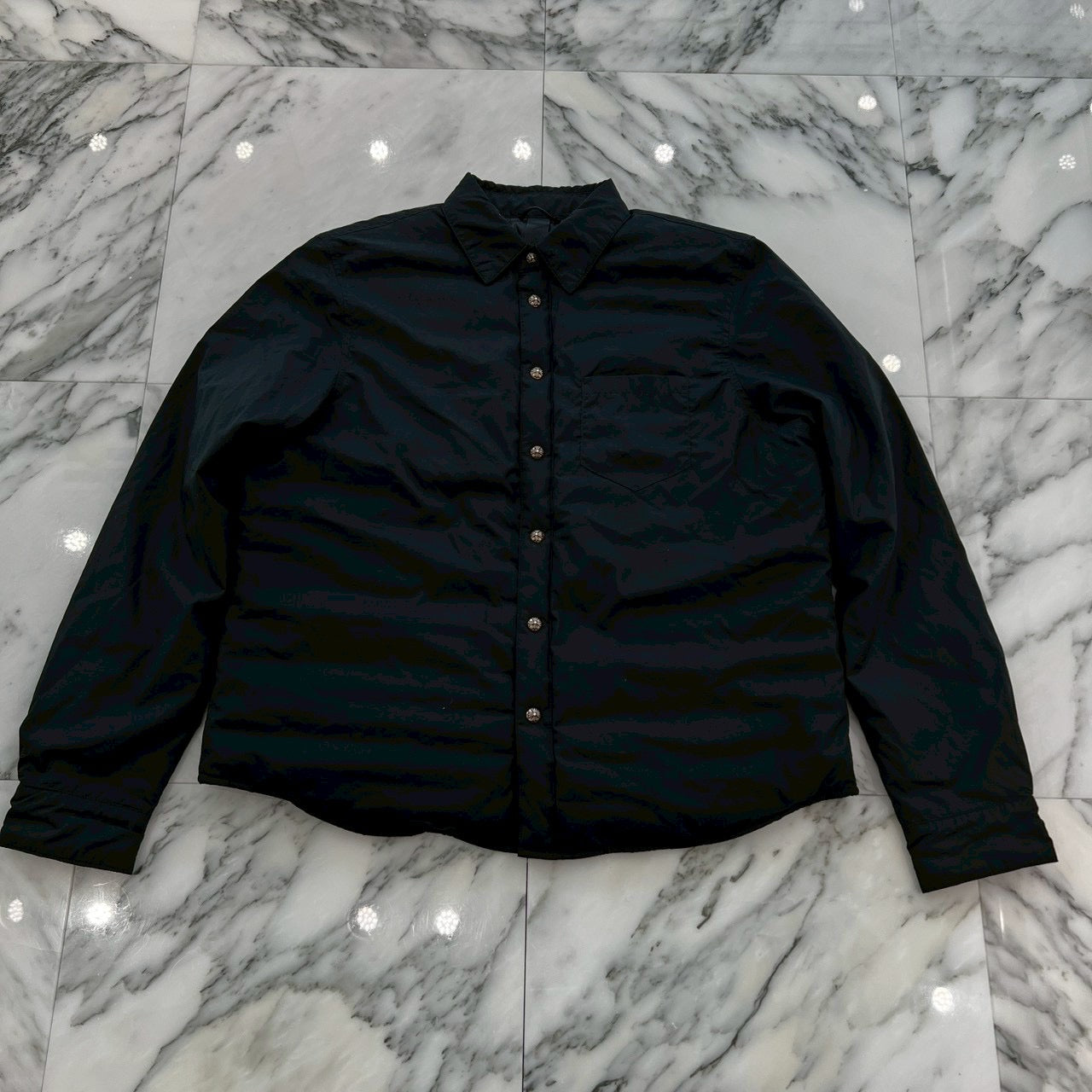 CHROME HEARTS YNOT Cross Ball Button Down Shirt Size XL クロムハーツ ワイノット クロスボールボタン ダウンシャツ サイズXL