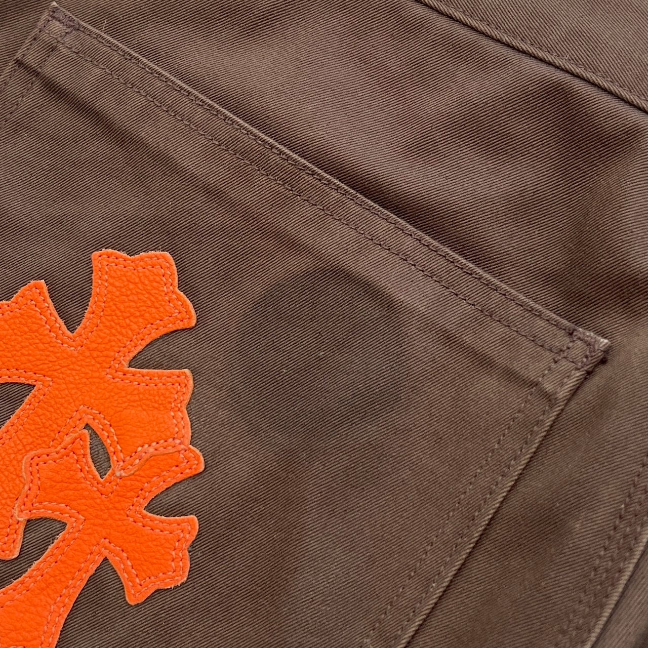 CHROME HEARTS Multi Leather Patch Carpenter Cross Ball Button Denim Pants Size 33 クロムハーツ マルチレザーパッチ カーペンター クロスボールボタン デニムパンツ サイズ33