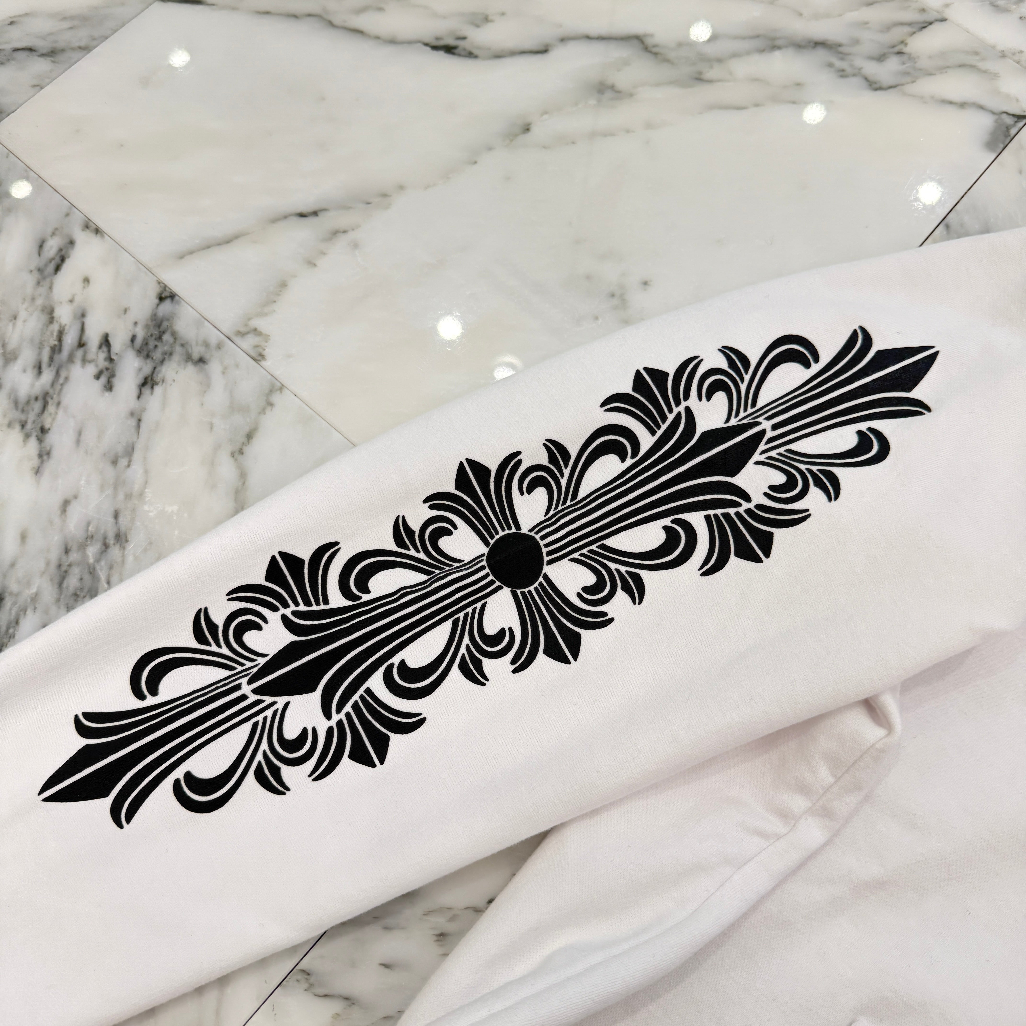 CHROME HEARTS Floral Cross Horseshoe Zip Up Hoodie Size XXL クロムハーツ フローラルクロス ホースシュー ジップアップフーディ サイズXXL