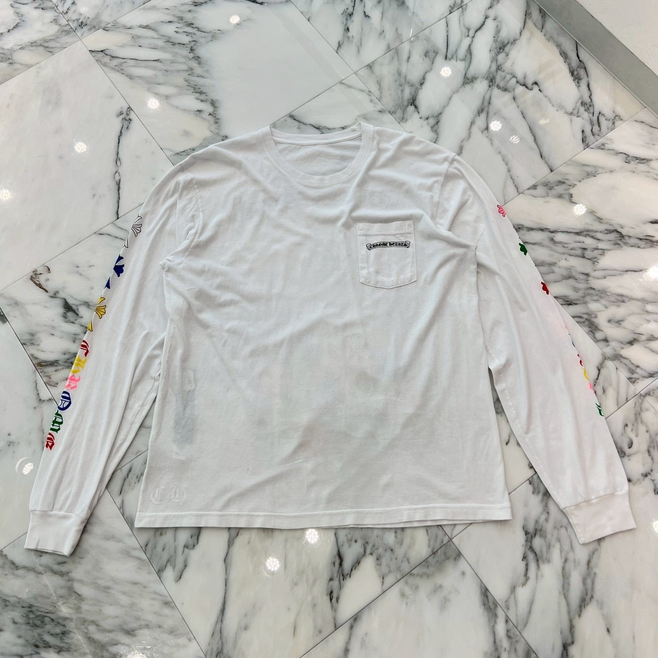 CHROME HEARTS 2021SS MLTCOL CEM CRS Long Sleeve Tee Size XL クロムハーツ マルチカラー セメタリークロス ロングスリーブTシャツ サイズXL