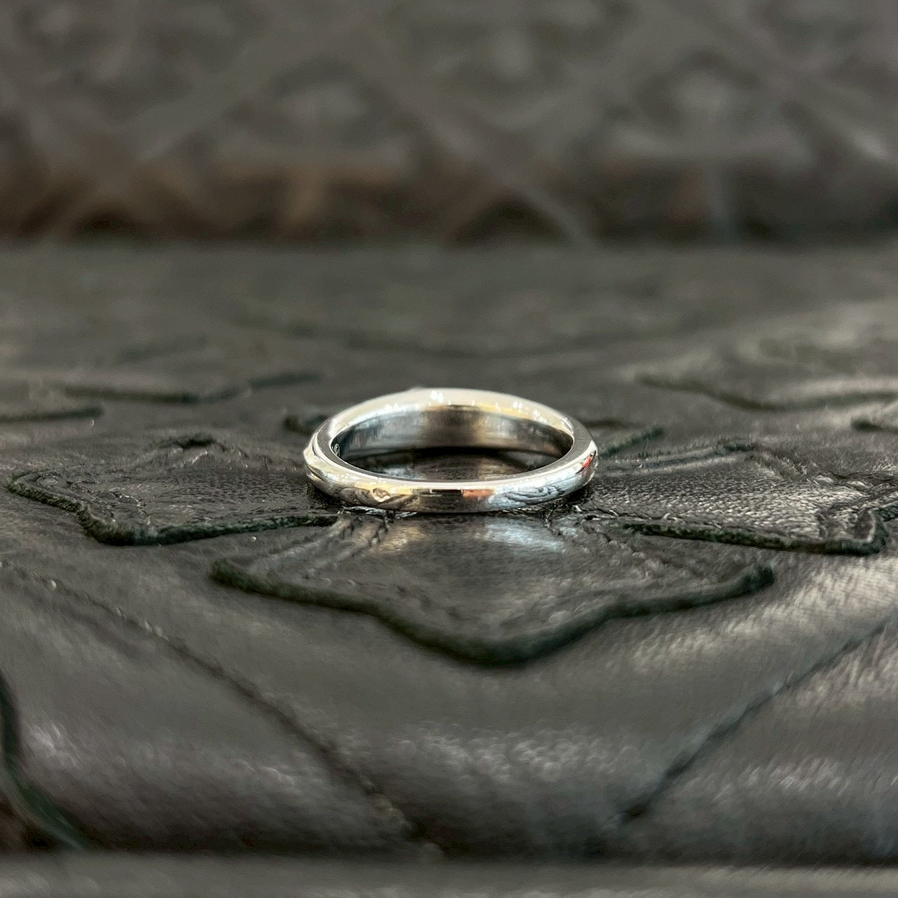 CHROME HEARTS 18KWG Baby Classic Dagger Ring Pave Blue Sapphire Size 16.5号 クロムハーツ 18KWG ベイビークラシック ダガーリング パヴェブルーサファイア サイズ16.5号