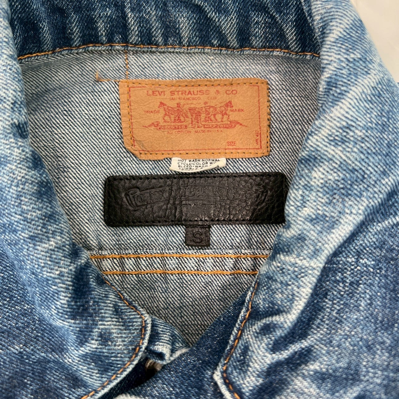 CHROME HEARTS × Levi's Body VNTG Cross Ball Denim Jacket Size S クロムハーツ × リーバイスボディ ヴィンテージ クロスボール デニムジャケット サイズS
