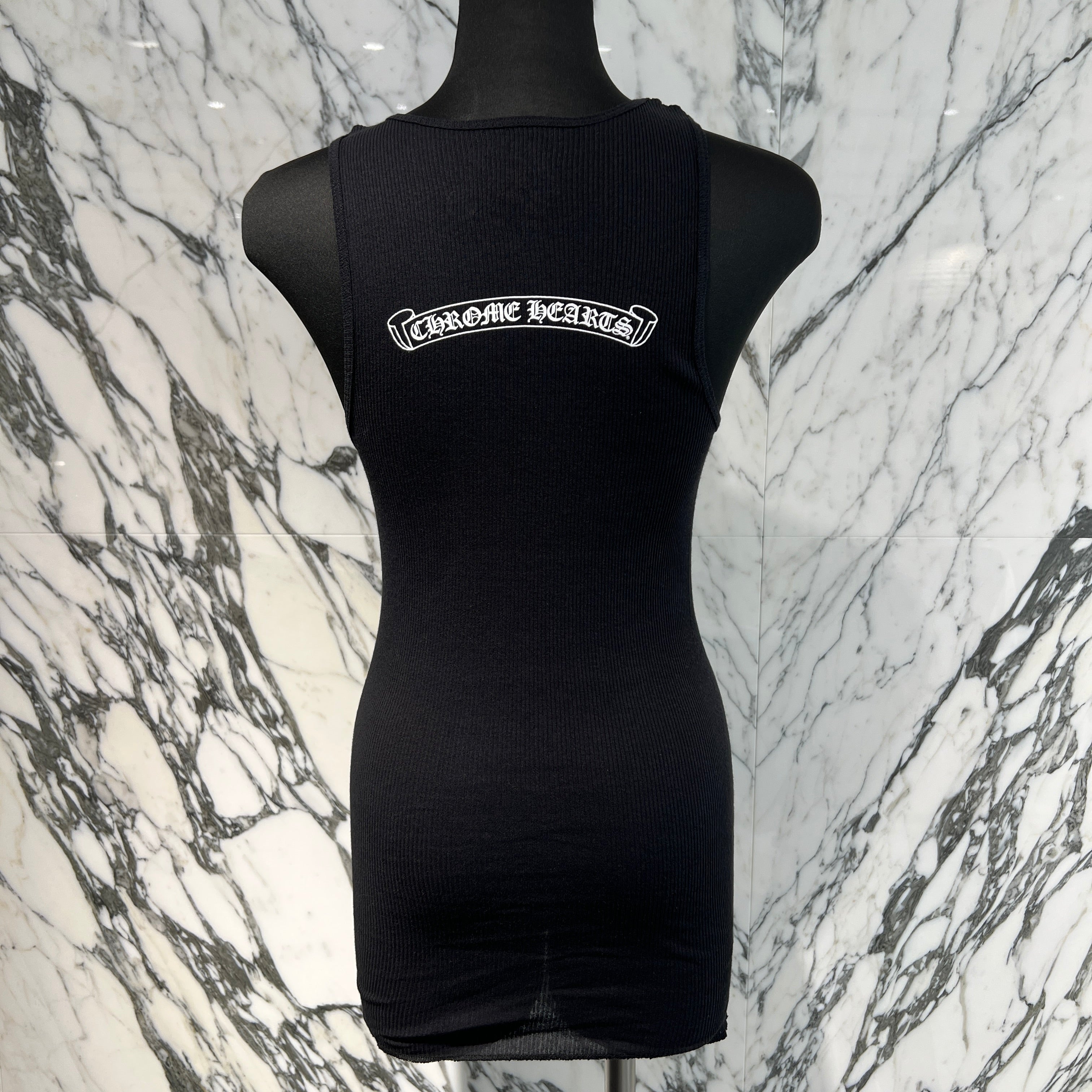 CHROME HEARTS Neck Logo Back Scroll Tank Top Size M クロムハーツ ネックロゴ バックスクロール タンクトップ サイズM