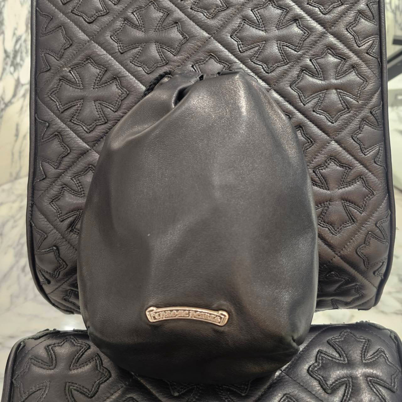 CHROME HEARTS BS FLARE PATCH DRW STRNG SACK クロムハーツ BSフレアパッチ ドローストリング 巾着