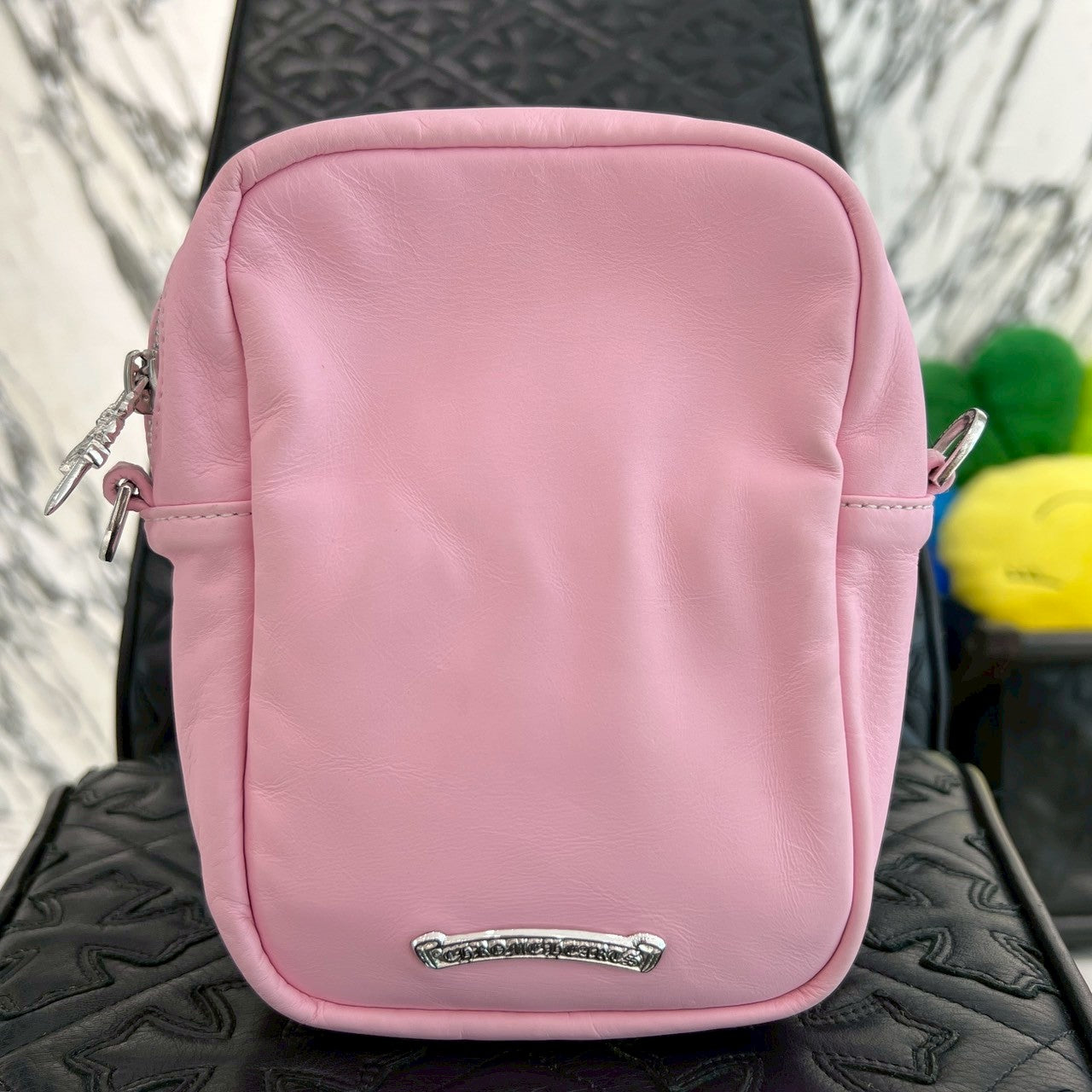 CHROME HEARTS TAKAMINI 3 Cemetery Cross Patch Leather Shoulder Bag クロムハーツ タカミニ 3セメタリークロスパッチ レザーショルダーバッグ