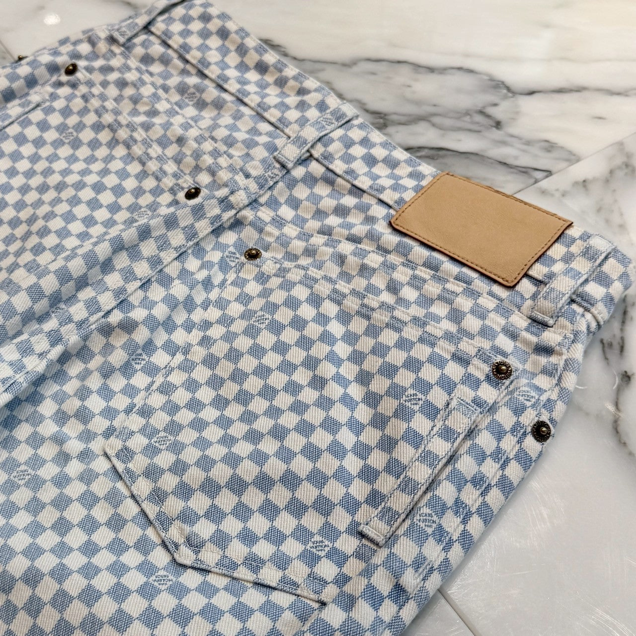 LOUIS VUITTON 2023SS Damier Carpenter Jeans 1AFOKQ Size 36 ルイヴィトン ダミエカーペンタージーンズ サイズ36