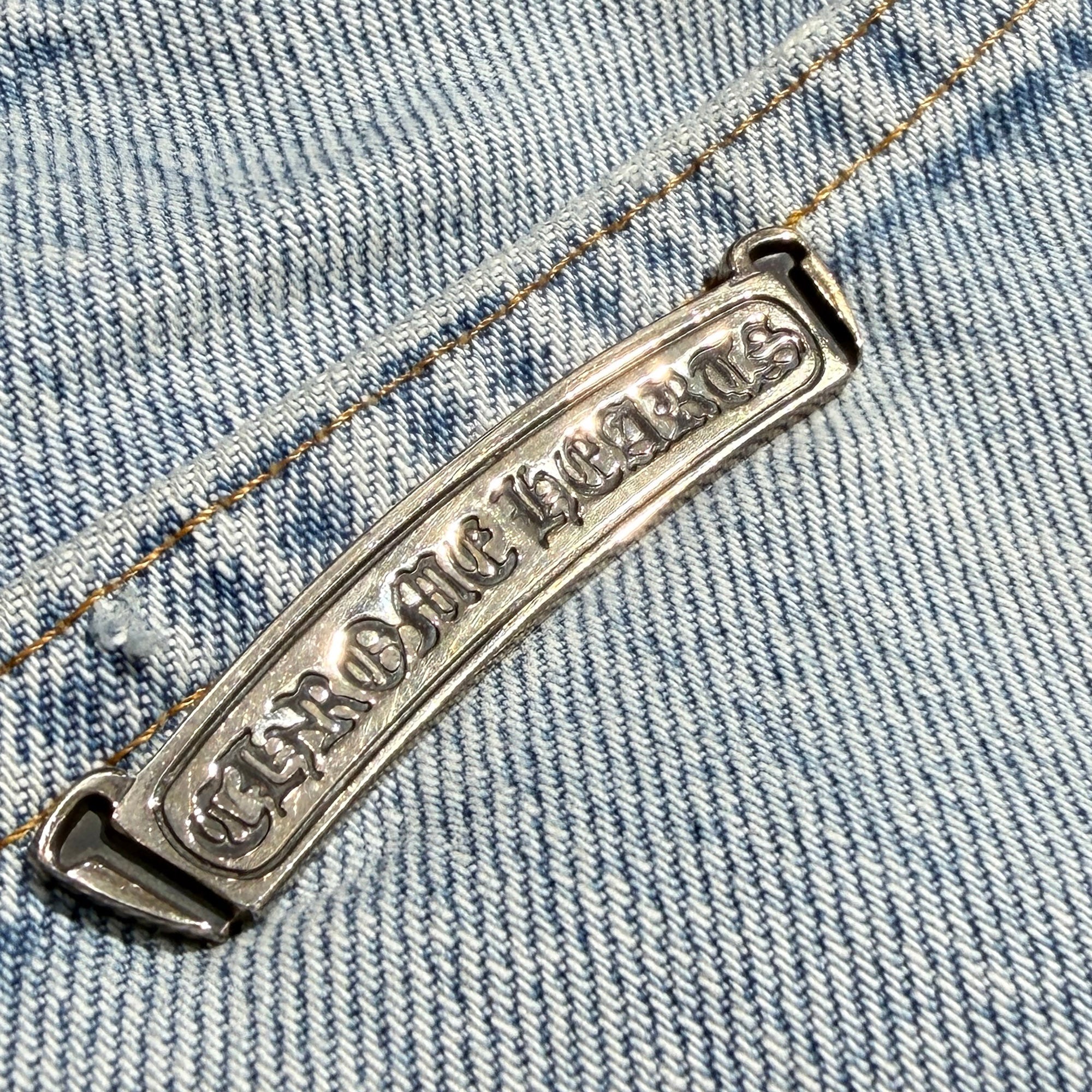 CHROME HEARTS × Levi's 501 VNTG Leather Cross Patch Denim Pants Size 31 クロムハーツ × リーバイス 501 ヴィンテージ レザークロスパッチ デニムパンツ サイズ31